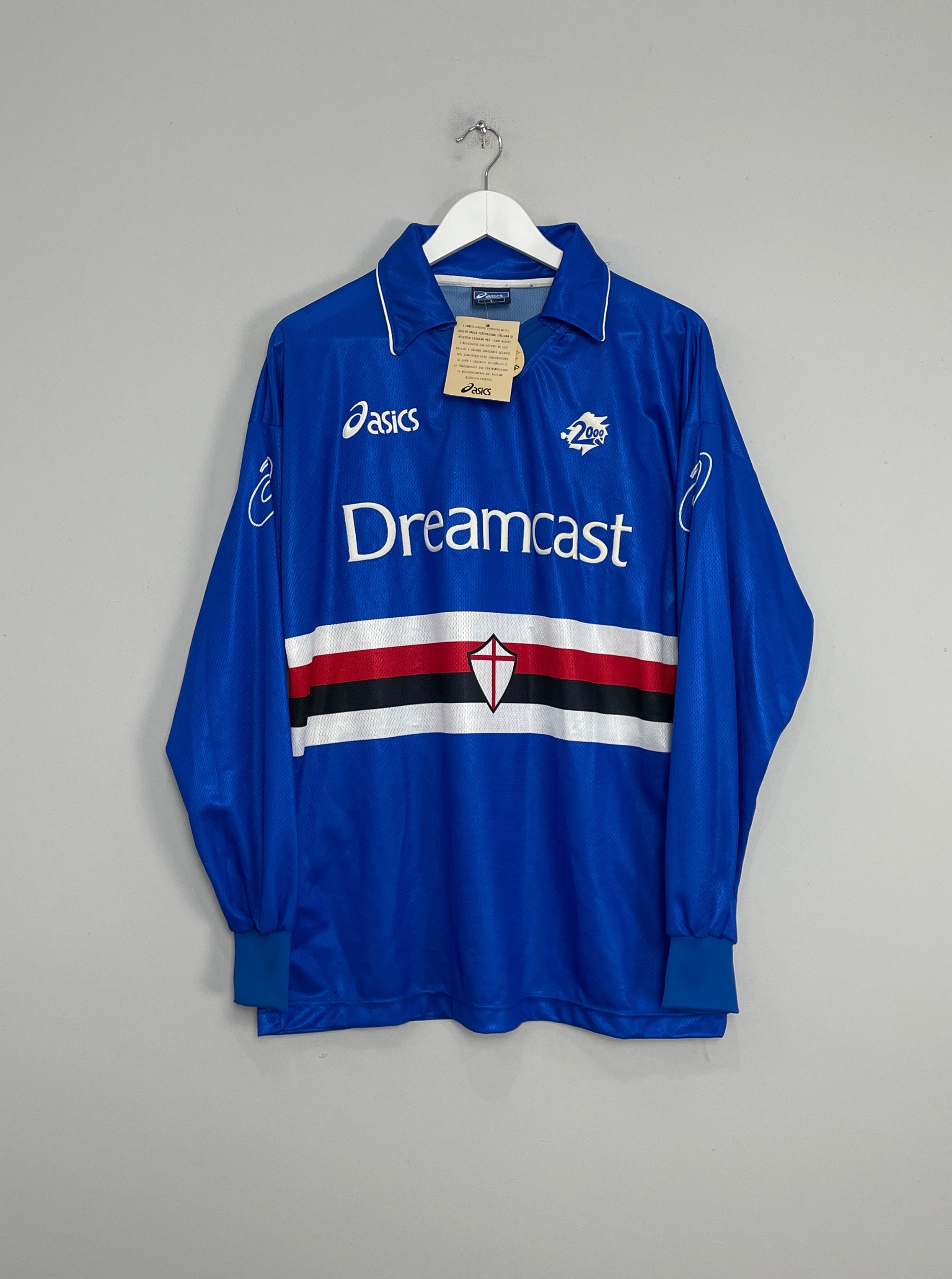 1999/00 SAMPDORIA *BNWT* #9 L/S HOME SHIRT (L) ASICS