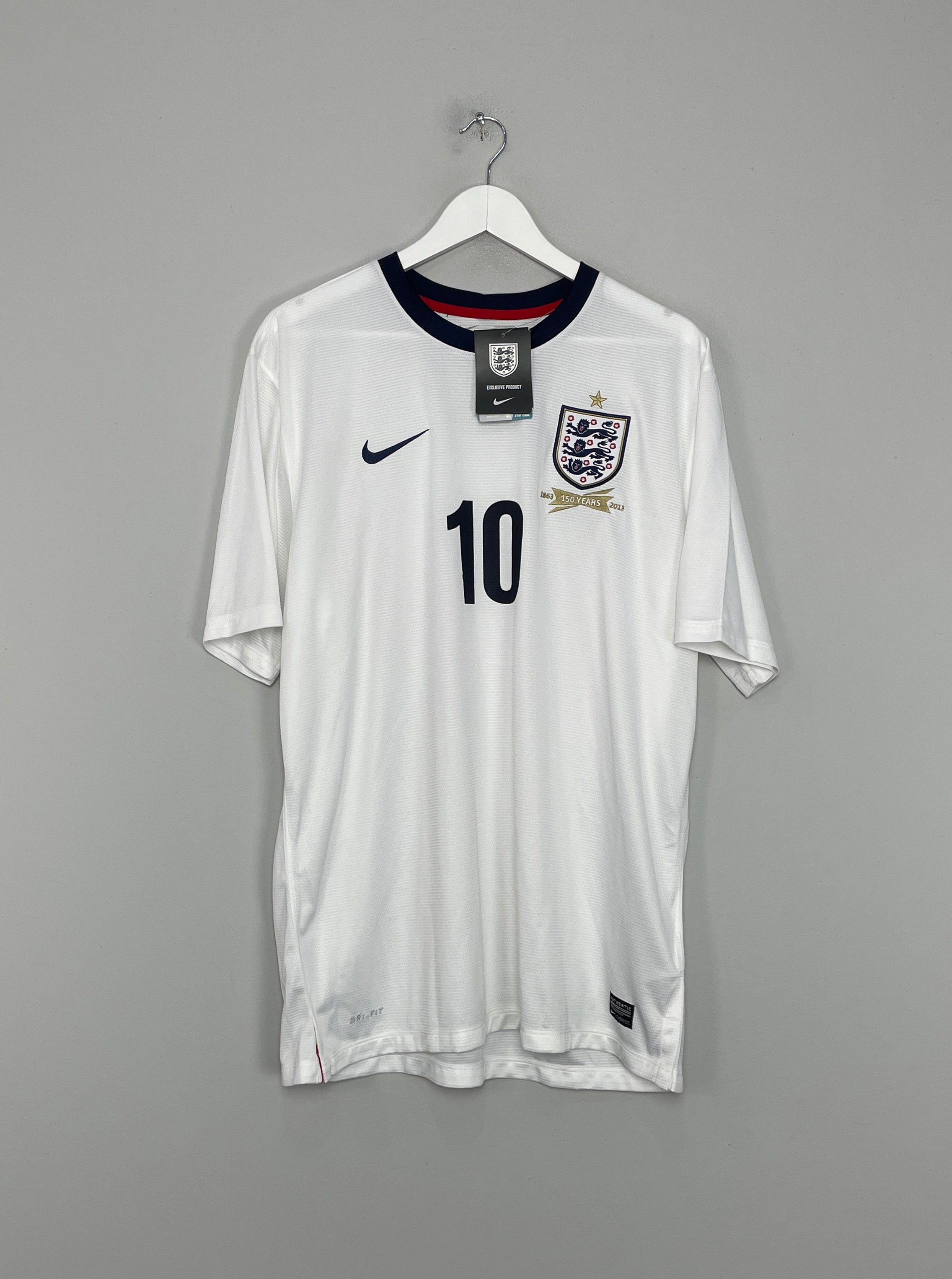 2013 ENGLAND ROONEY #10 *BNWT* 125 YEARS HOME SHIRT (XL) NIKE