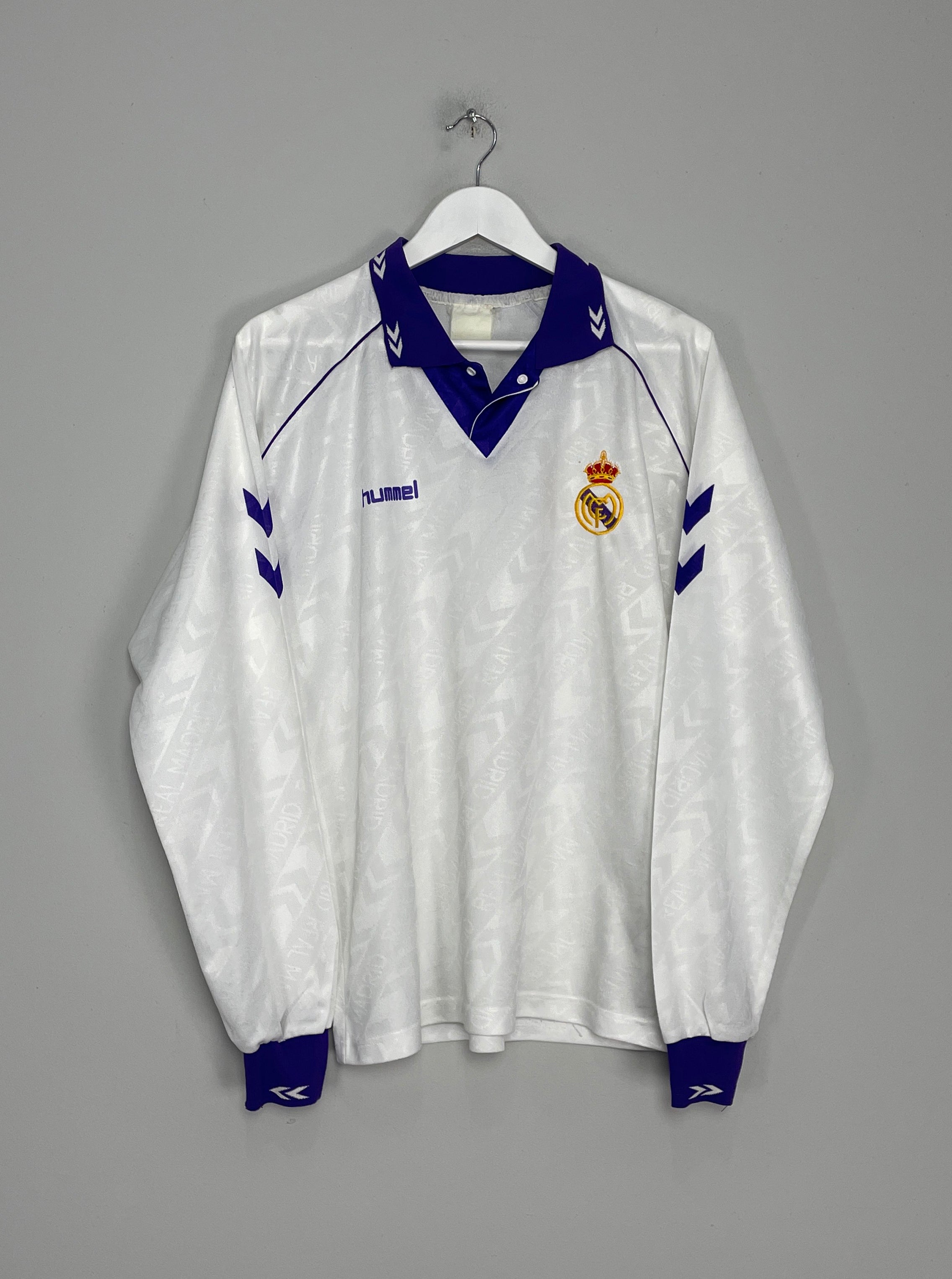 1993/94 REAL MADRID L/S HOME SHIRT (L) HUMMEL