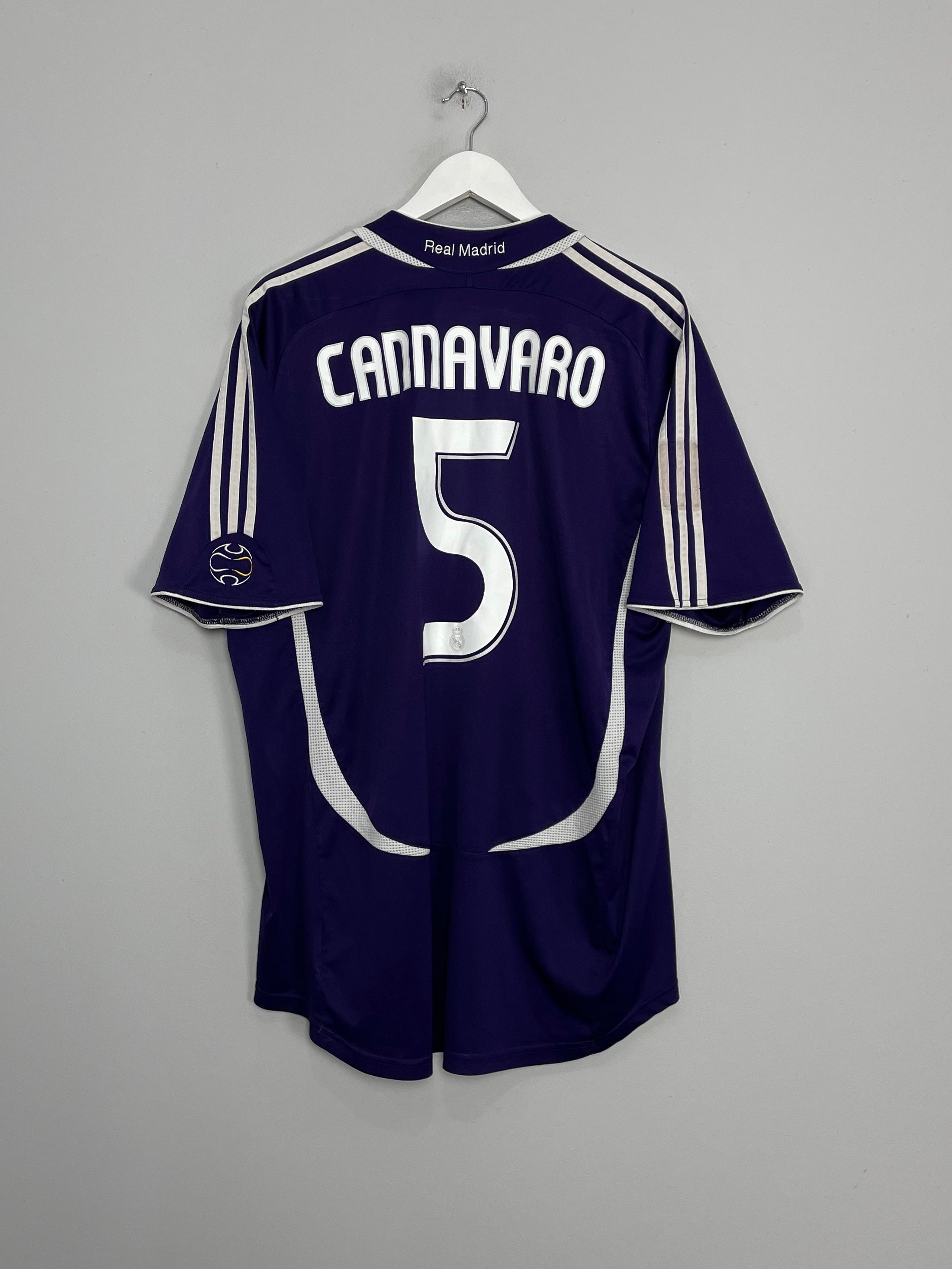 2006/07 REAL MADRID CANNAVARO #5 THIRD SHIRT (XL) ADIDAS