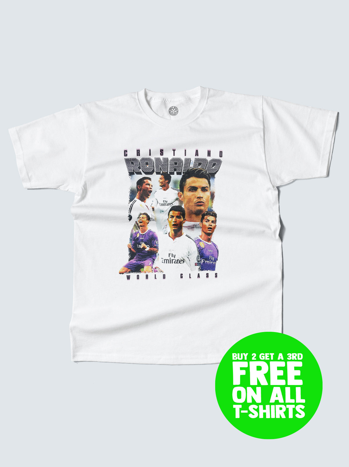 REAL MADRID CRISTIANO RONALDO BOOTLEG TEE, XXL / Real Madrid / White