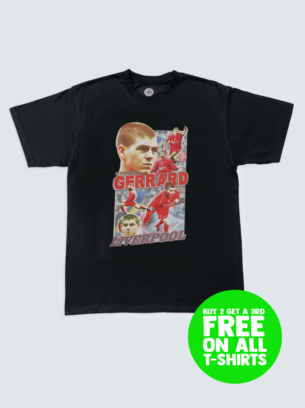 LIVERPOOL STEVEN GERRARD BOOTLEG TEE, XXL / Liverpool / Black