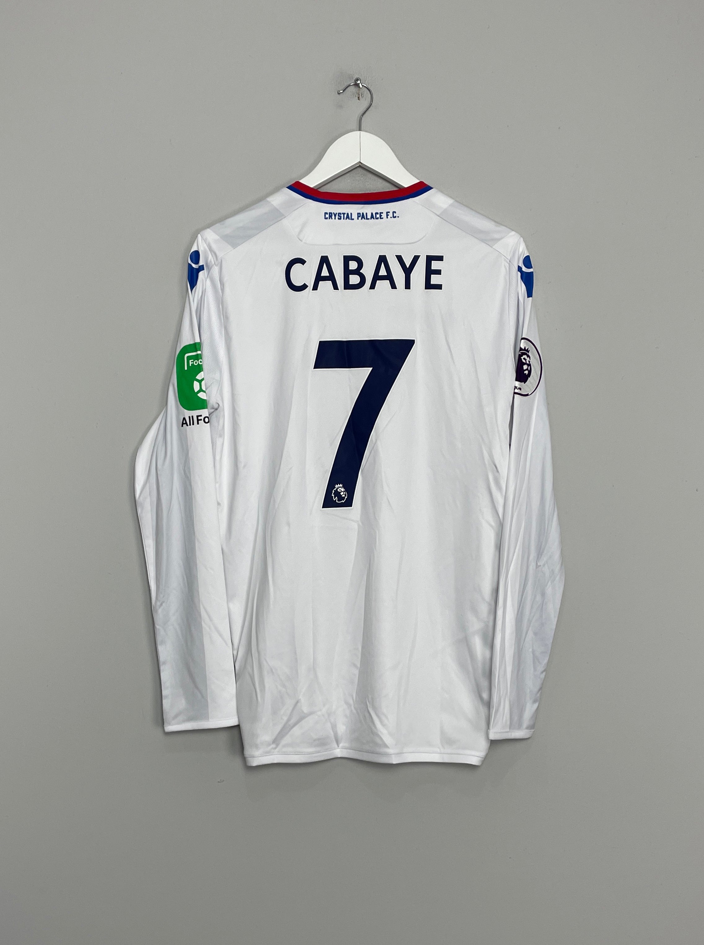 2017/18 CRYSTAL PALACE CABAYE #7 *MATCH ISSUE* L/S THIRD SHIRT (M) MACRON