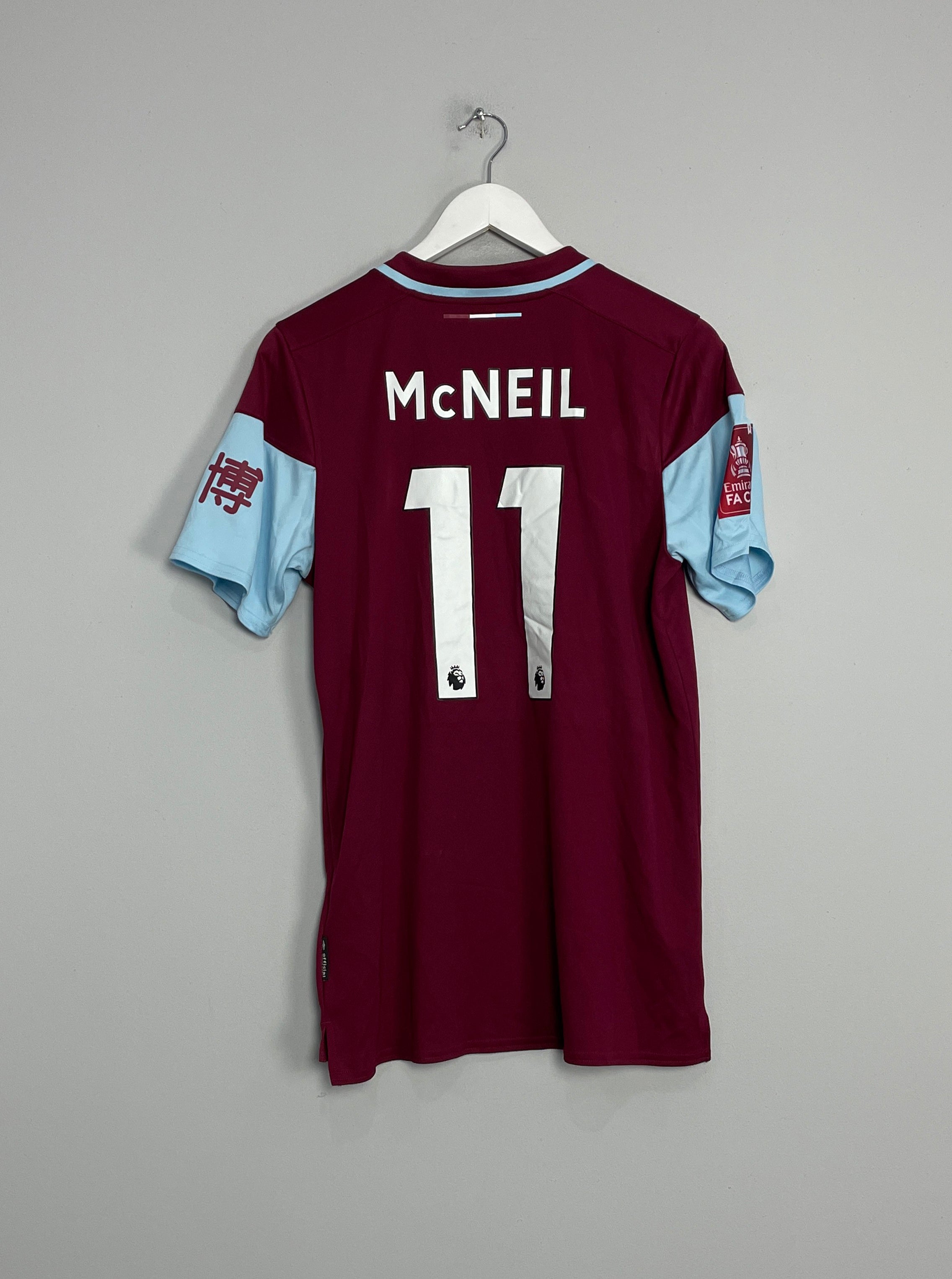 2020/21 BURNLEY MCNEIL #11 *MATCH ISSUE* FA CUP HOME SHIRT (M) UMBRO