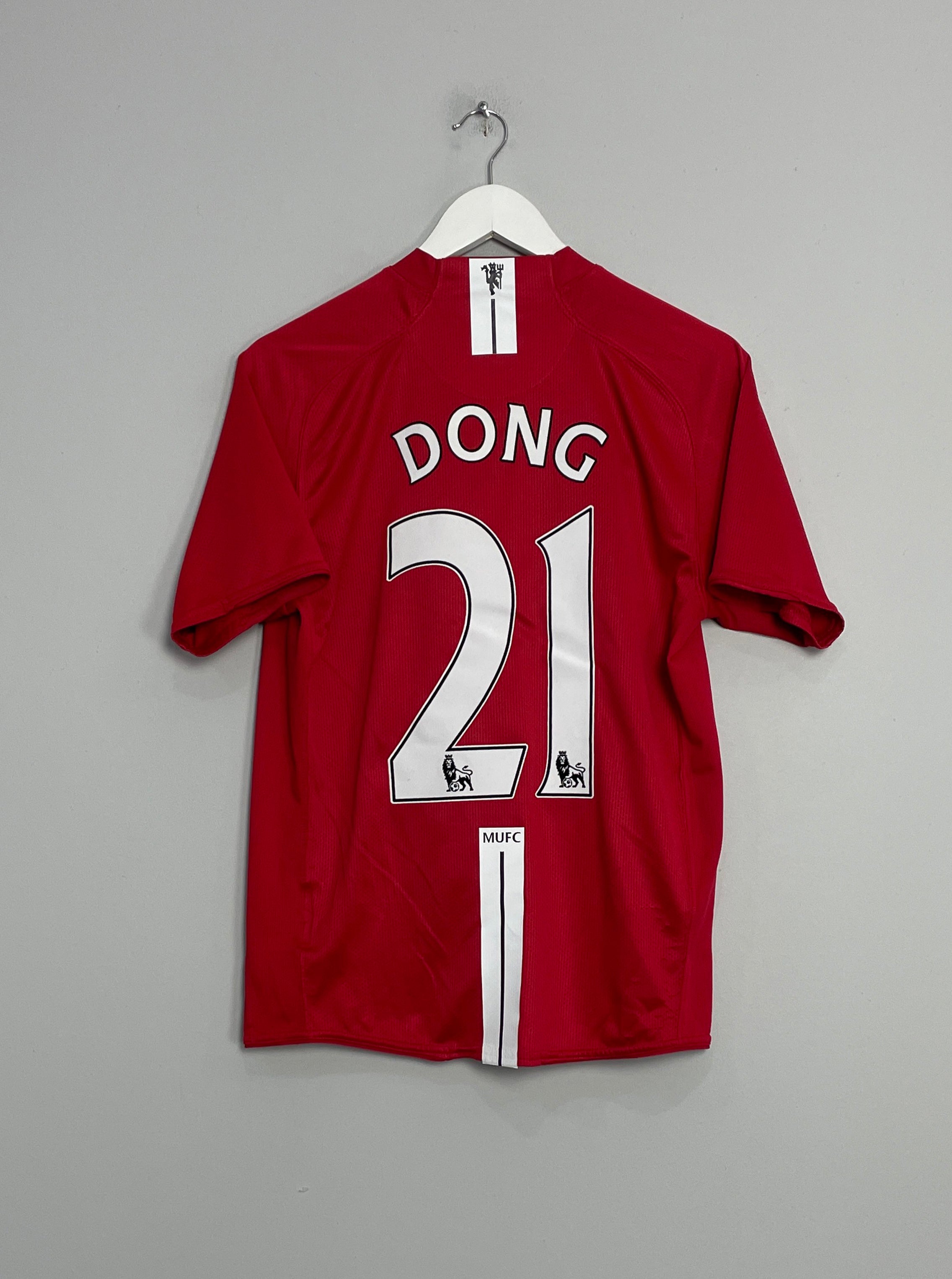 2007/09 MANCHESTER UNITED DONG #21 HOME SHIRT (M) NIKE