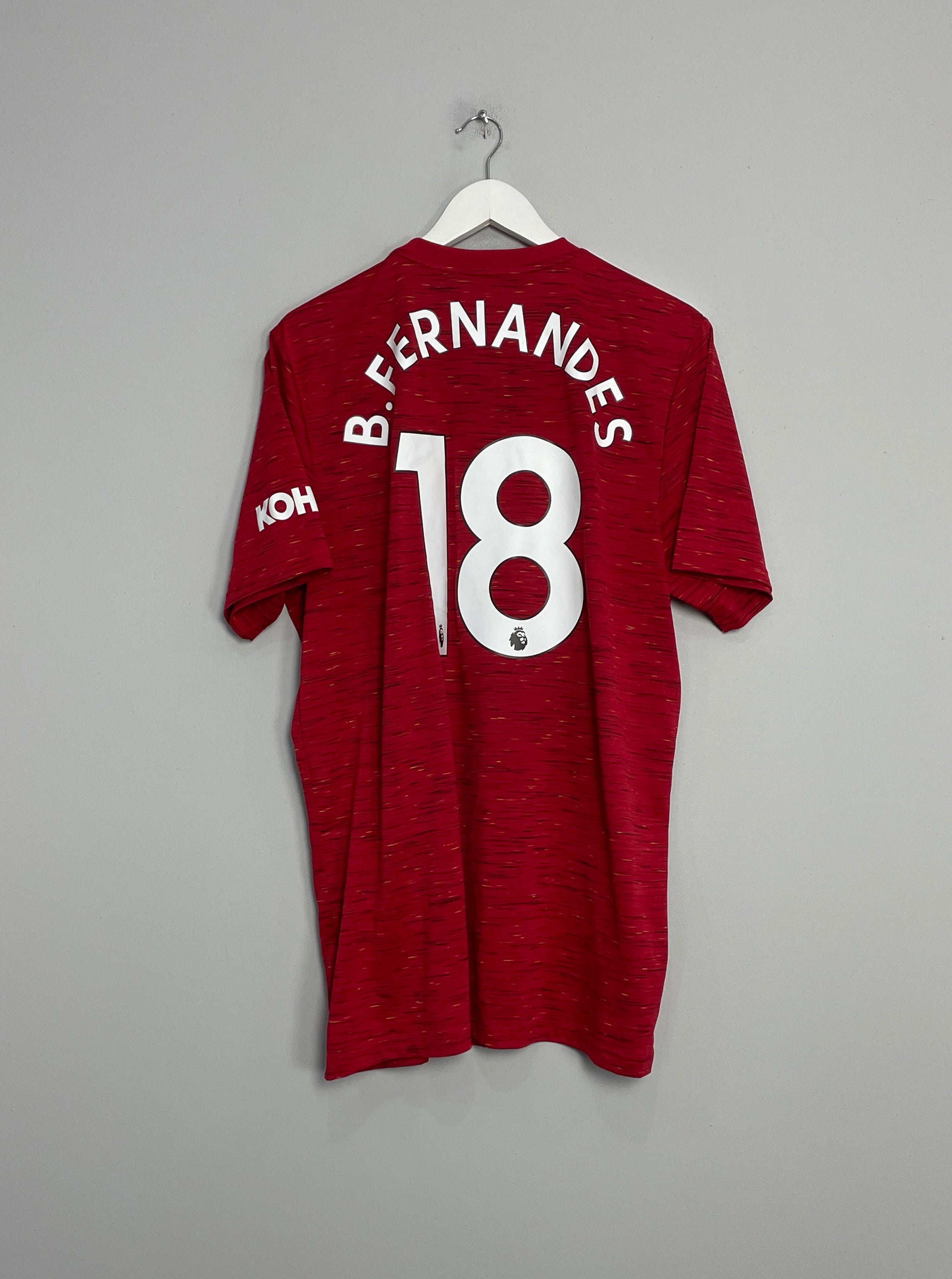 2020/21 MANCHESTER UNITED B.FERNANDES #18 HOME SHIRT (XL) ADIDAS