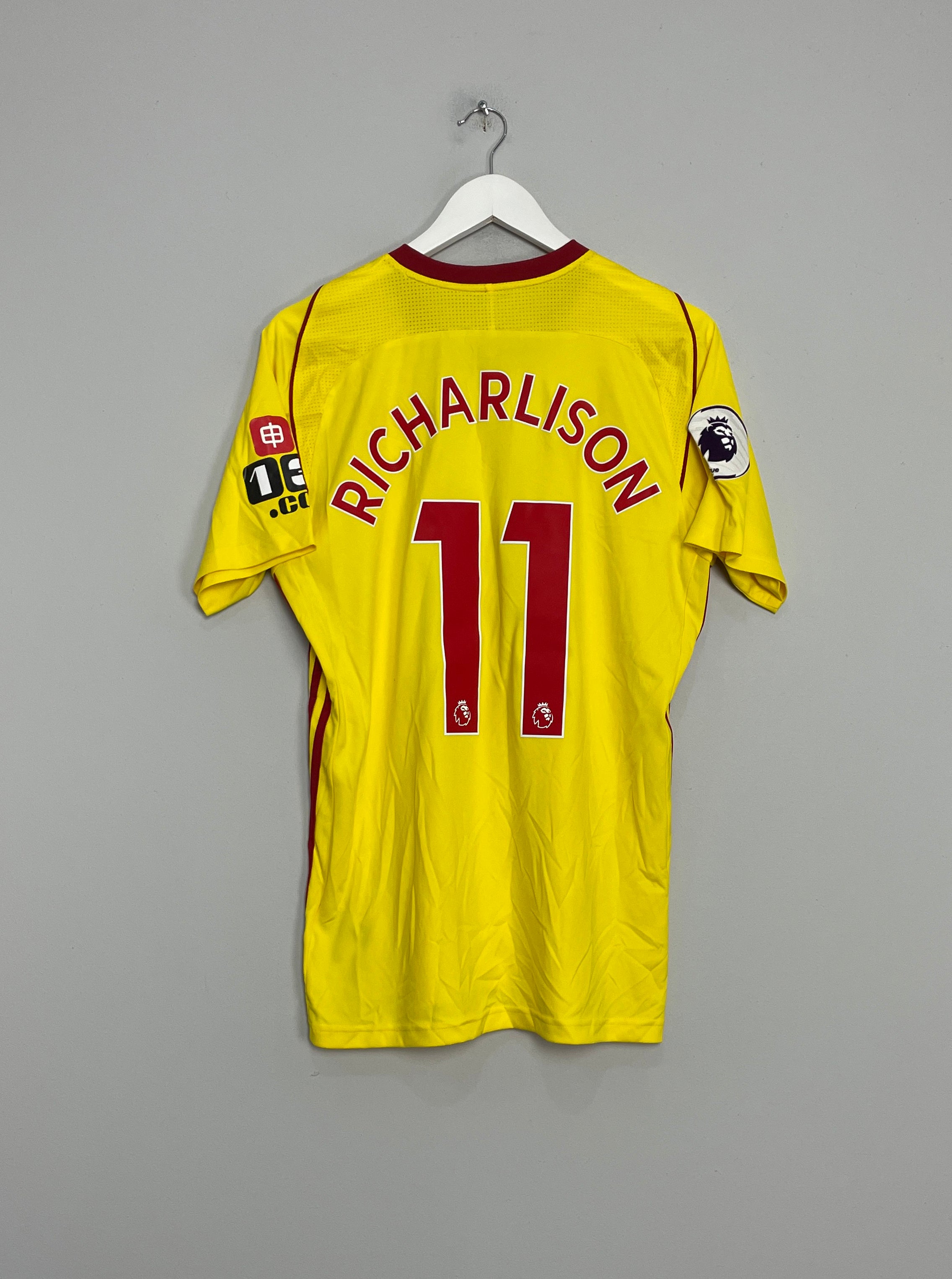 2017/18 WATFORD RICHARLISON #11 *MATCH ISSUE* HOME SHIRT (M) ADIDAS