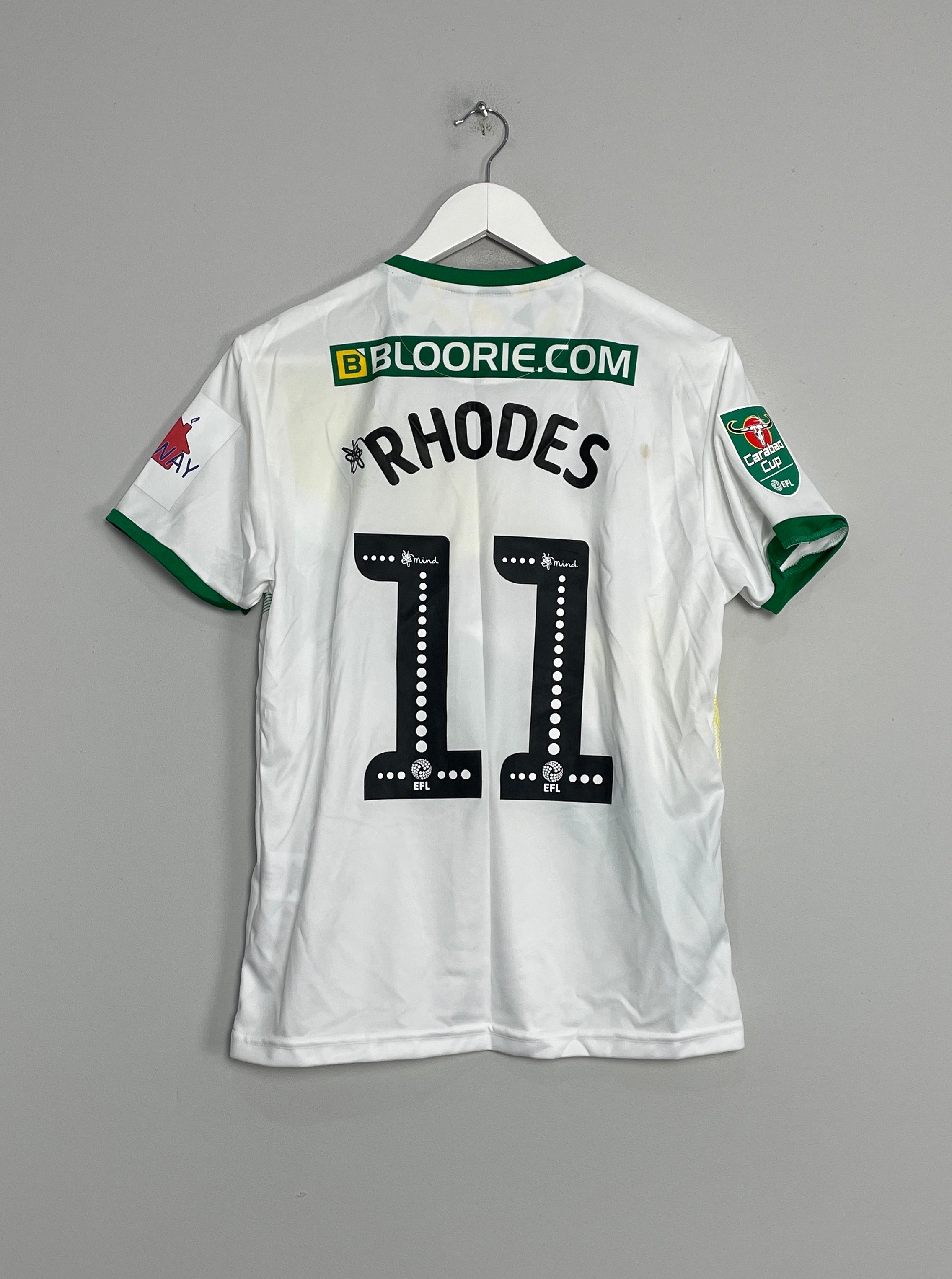 2014/15 NORWICH CITY RHODES #11 *MATCH WORN* (S) AWAY ERREA