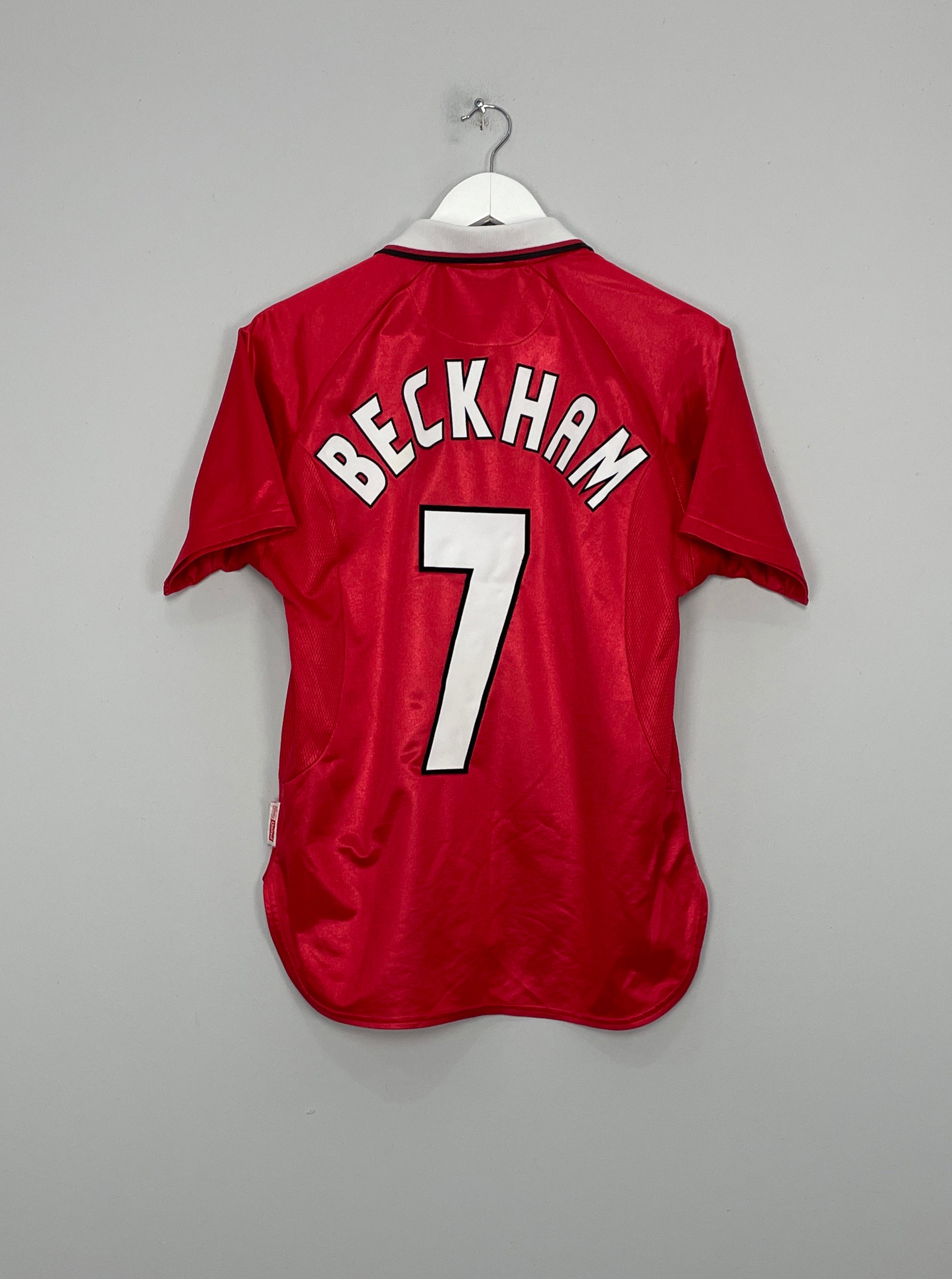 1997/00 MANCHESTER UNITED BECKHAM #7 HOME SHIRT (Y) UMBRO