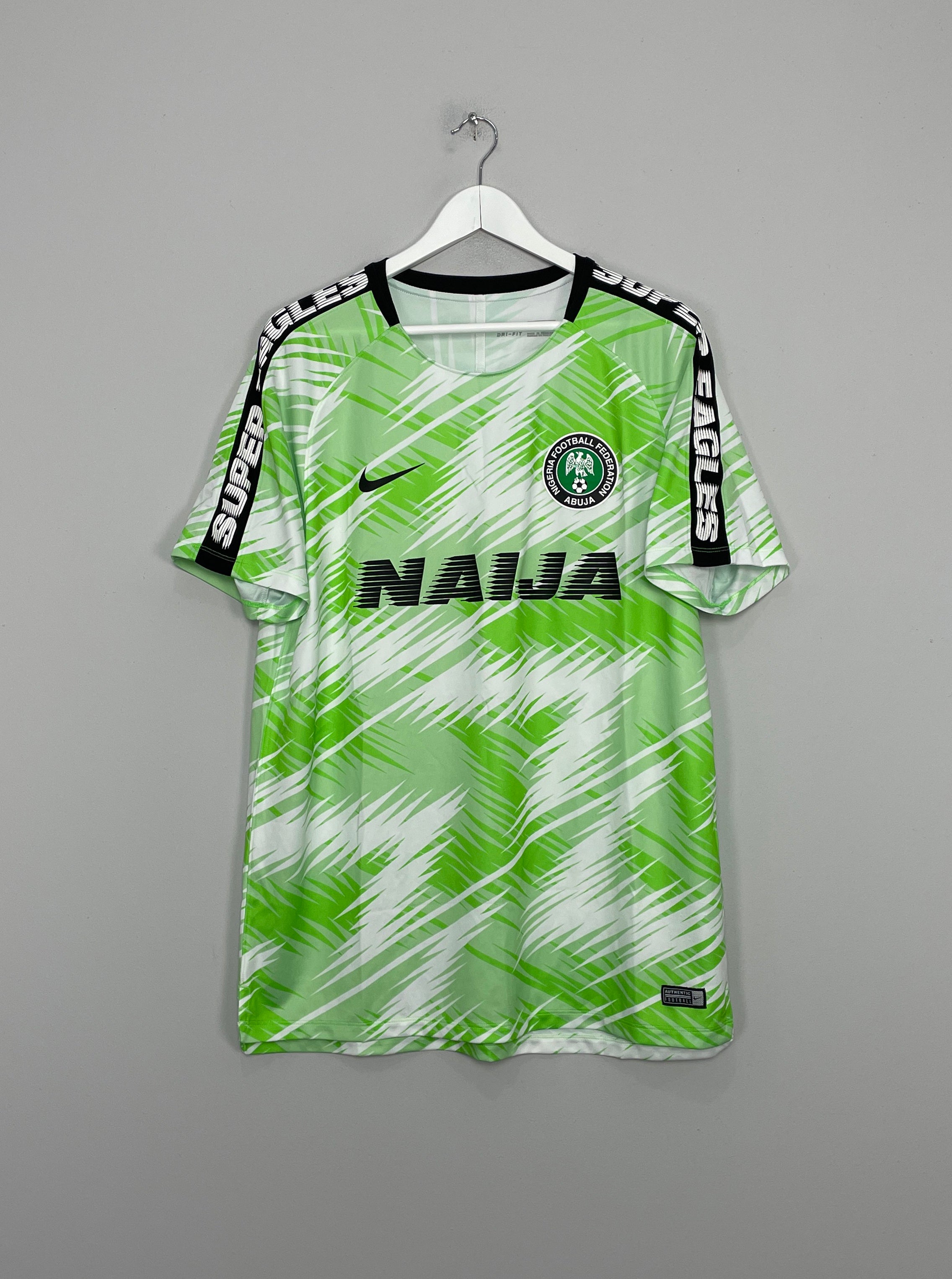 2018/20 NIGERIA PRE-MATCH TRAINING SHIRT (XL) NIKE