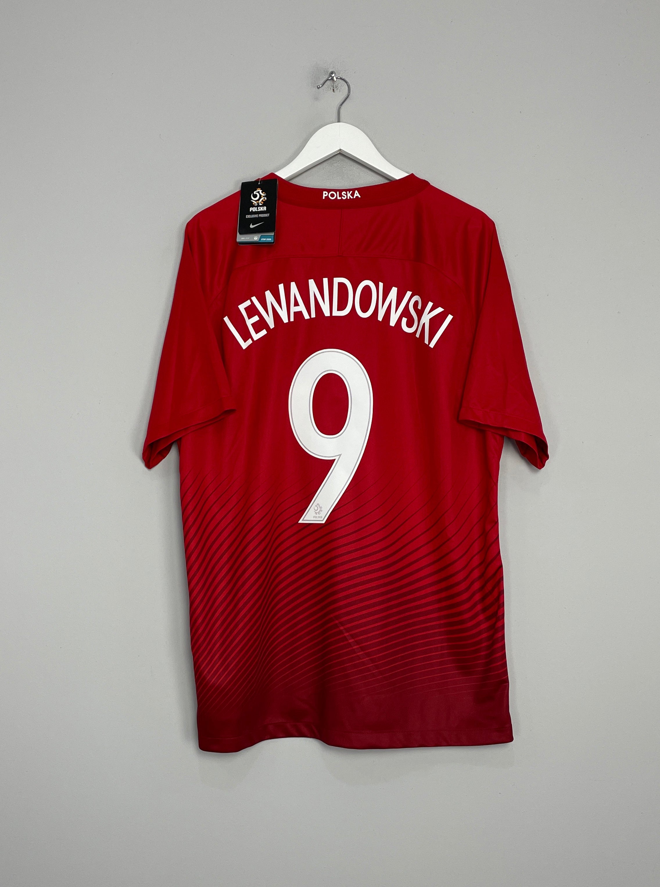 2016/17 POLAND LEWANDOWSKI #9 *BNWT* AWAY SHIRT (XL) NIKE