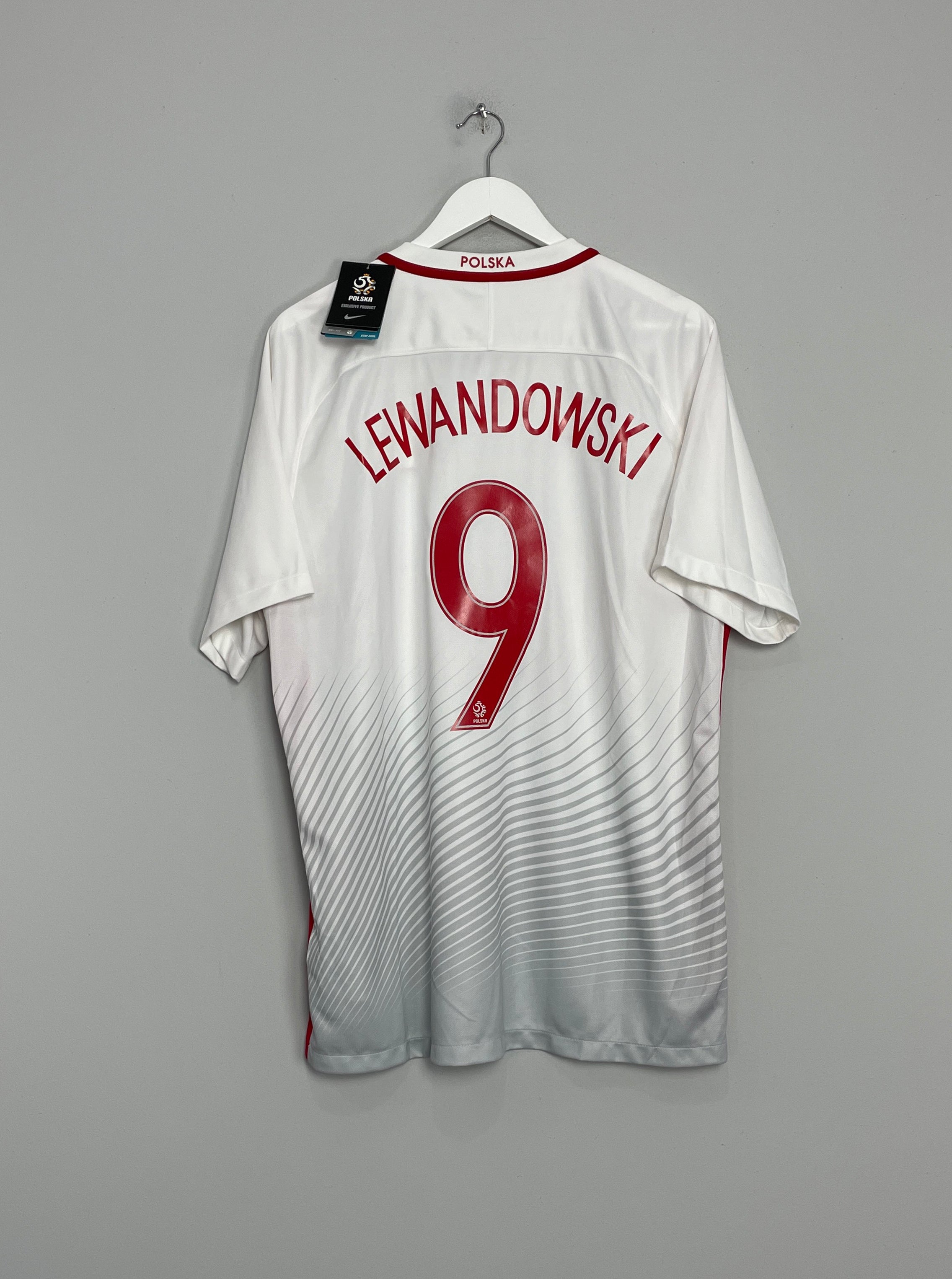 2016/17 POLAND LEWANDOWSKI #9 *BNWT* HOME SHIRT (XL) NIKE