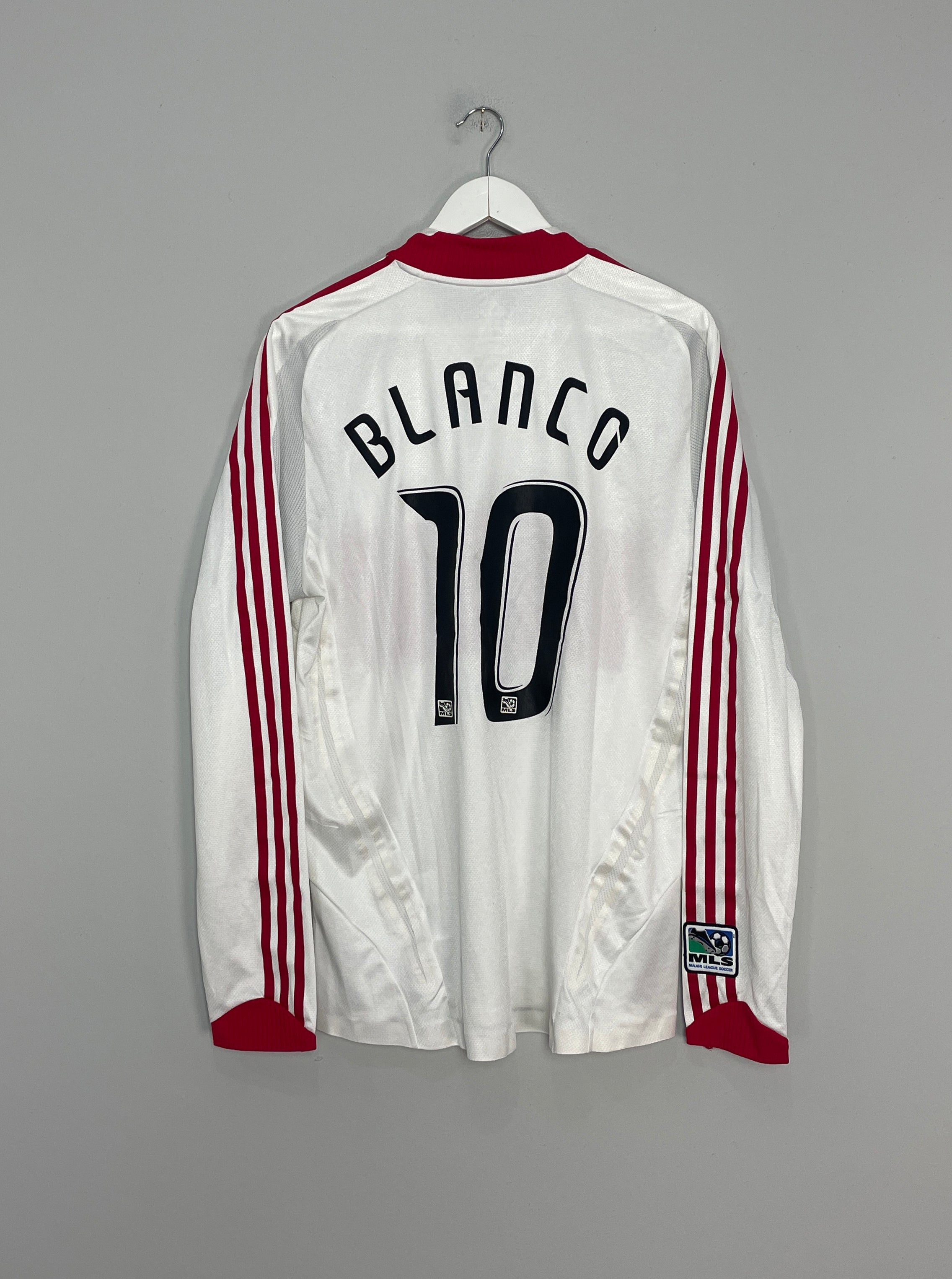 2008/09 CHICAGO FIRE BLANCO #10 *PLAYER ISSUE* HOME SHIRT (L) ADIDAS