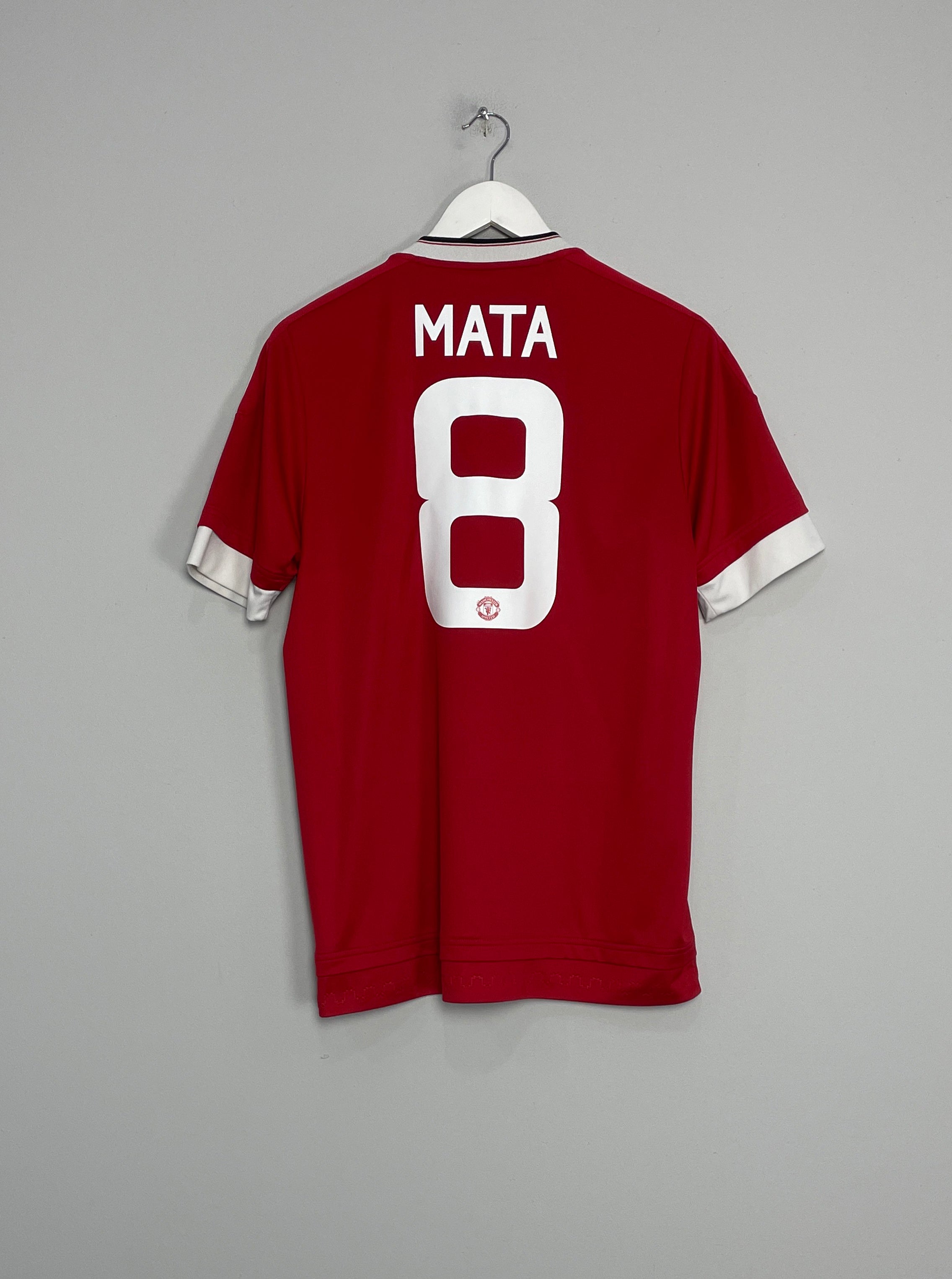 2015/16 MANCHESTER UNITED MATA #8 HOME SHIRT (M) ADIDAS