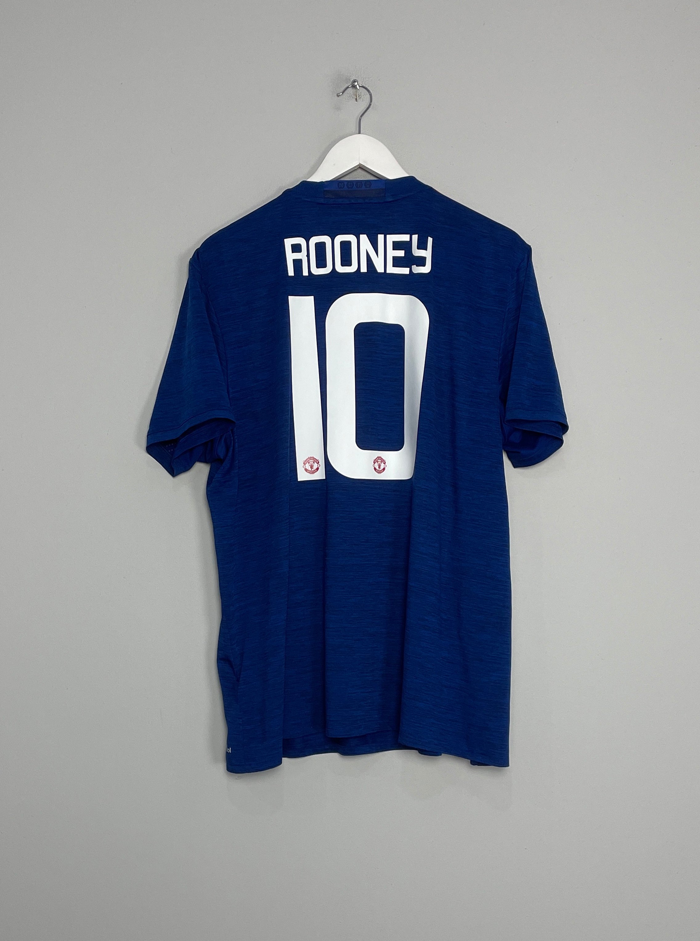 2016/17 MANCHESTER UNITED ROONEY #10 AWAY SHIRT (XL) ADIDAS