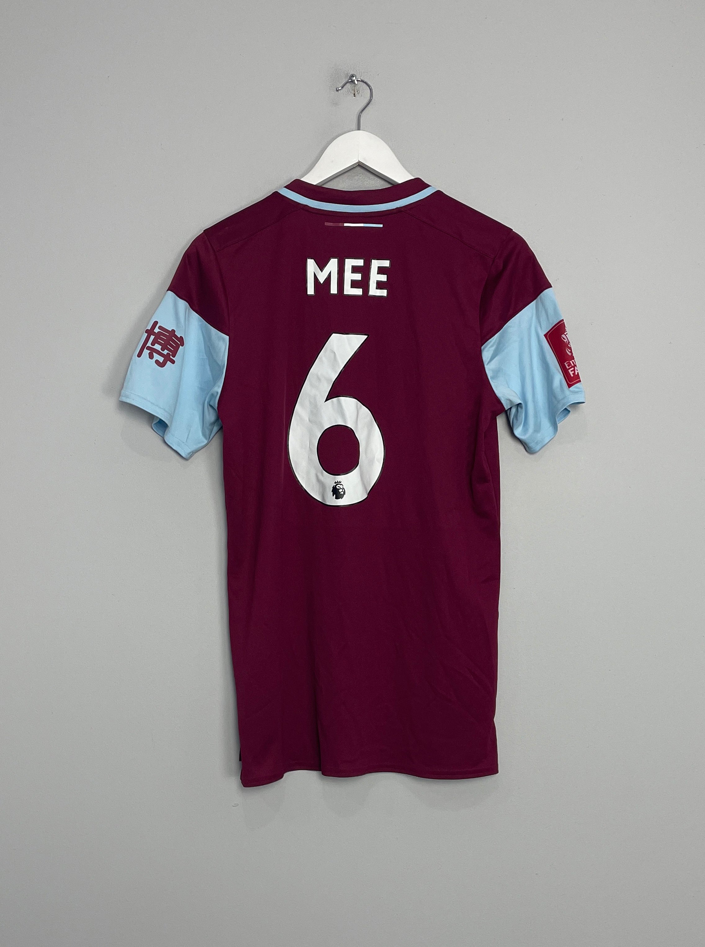 2020/21 BURNLEY MEE #6 *MATCH ISSUE* FA CUP HOME SHIRT (M) UMBRO