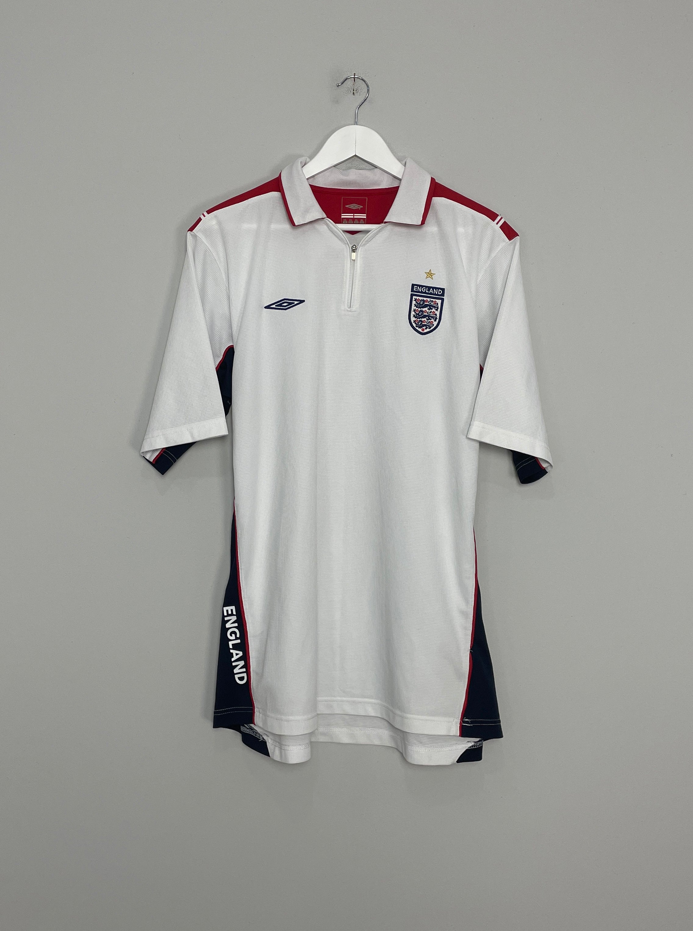 2004/06 ENGLAND ZIP TRAINING SHIRT (XXL) UMBRO