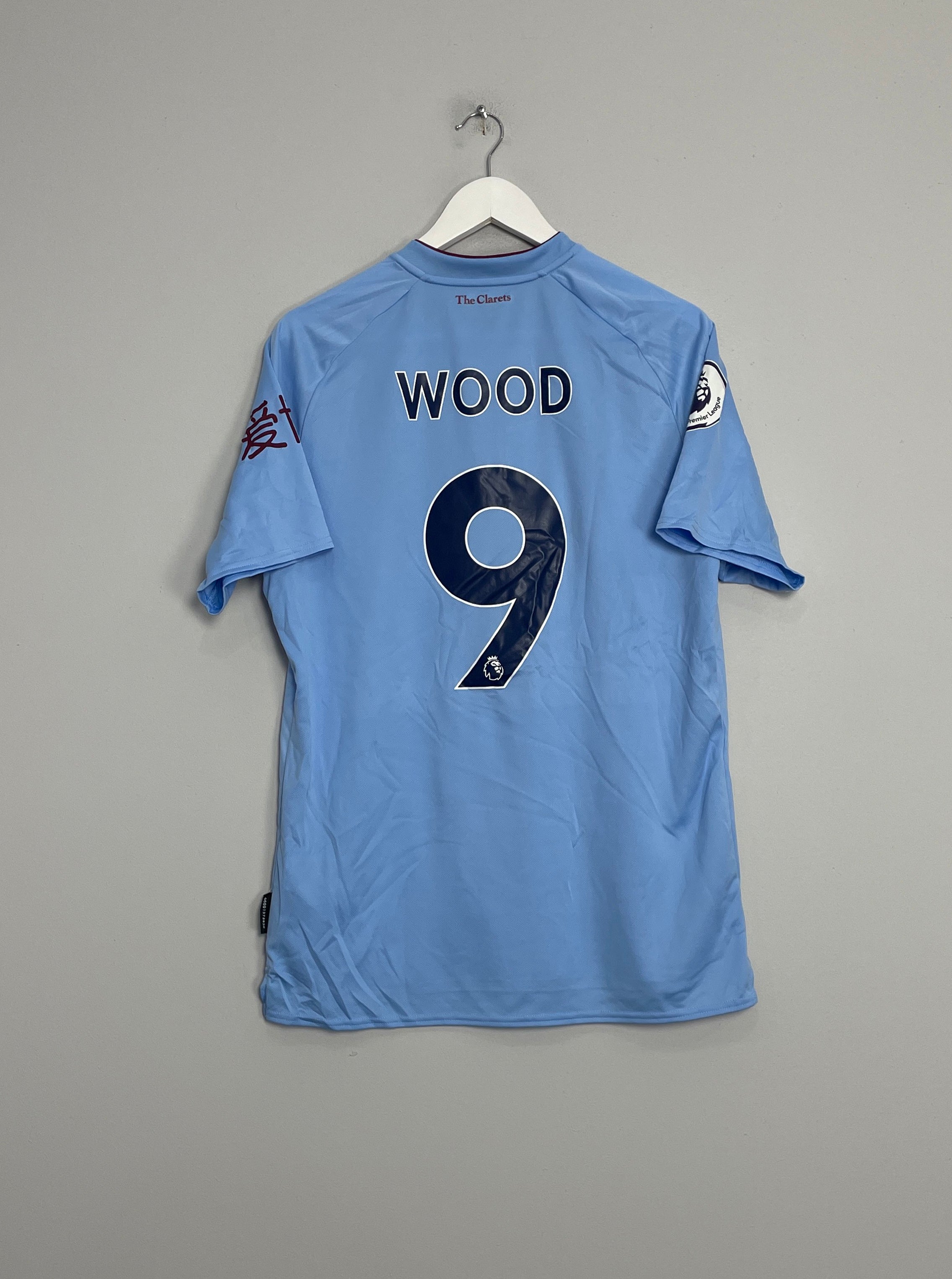 2019/20 BURNLEY WOOD #9 *MATCH ISSUE* AWAY SHIRT (L) UMBRO