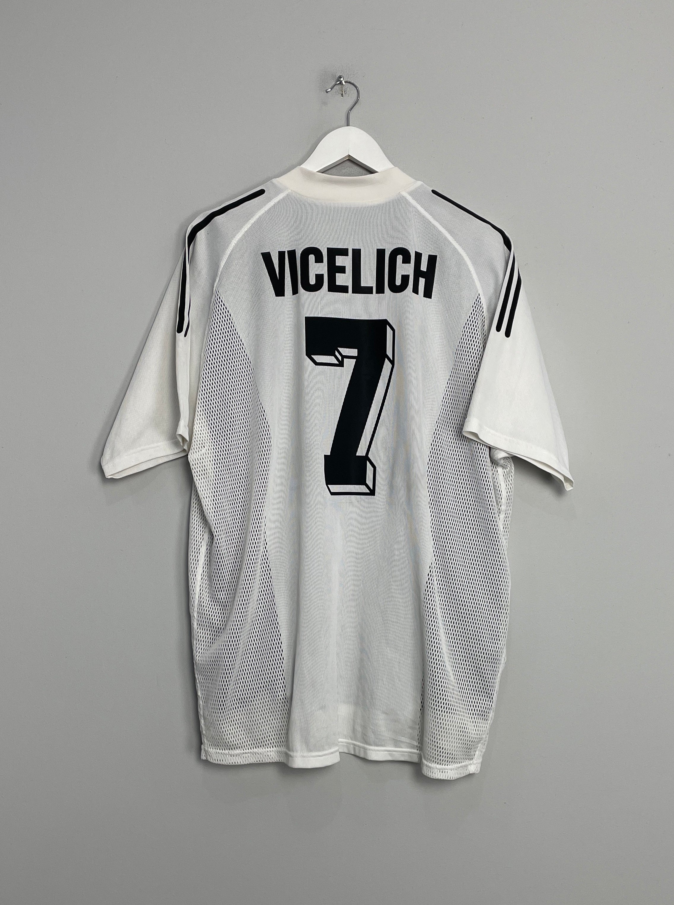 2003/04 NEW ZEALAND VICELICH #7 *PLAYER ISSUE* HOME SHIRT (XL) ADIDAS