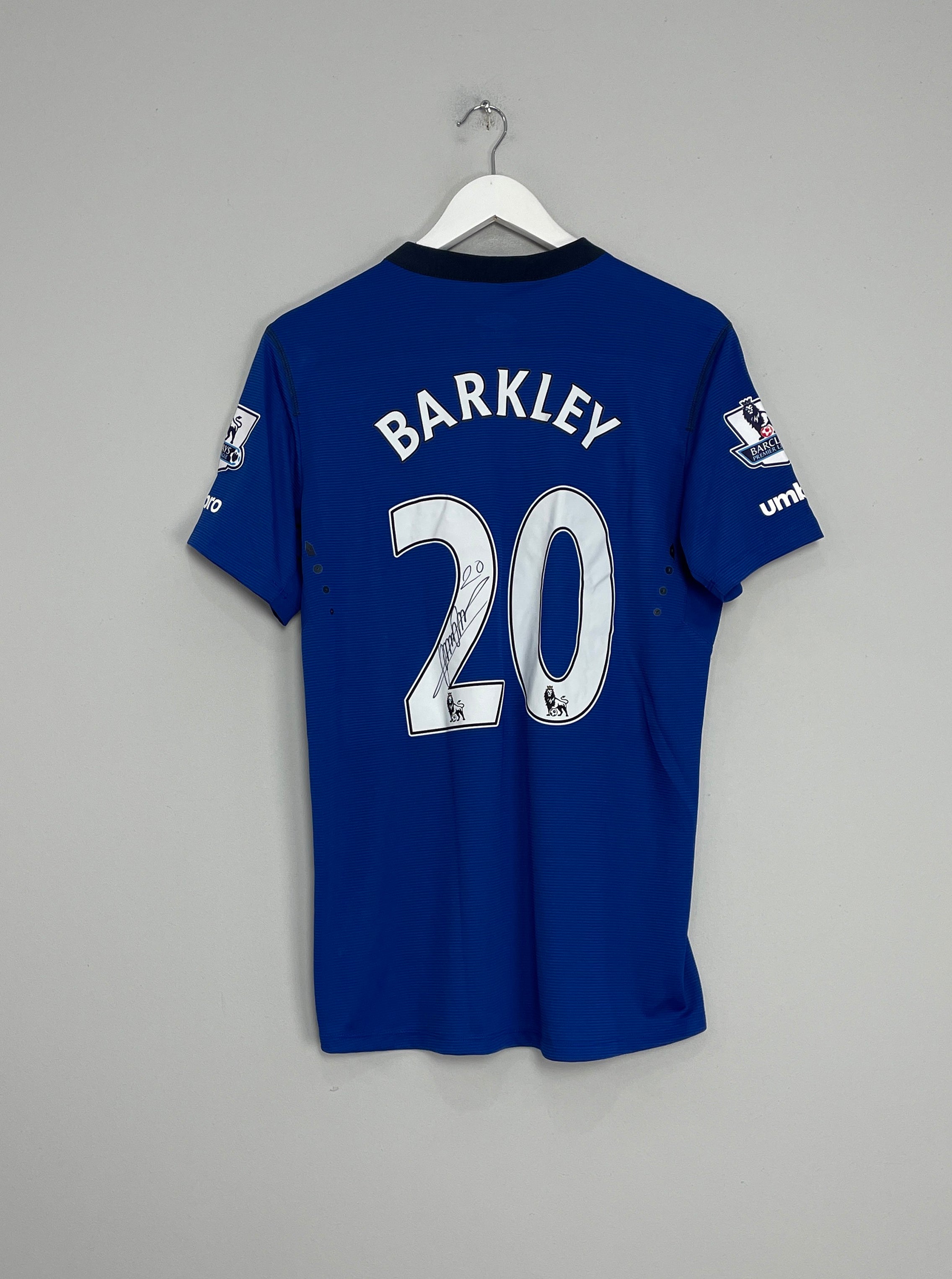 2014/15 EVERTON BARKLEY #20 *MATCH ISSUE + SIGNED* HOME SHIRT (M) UMBRO