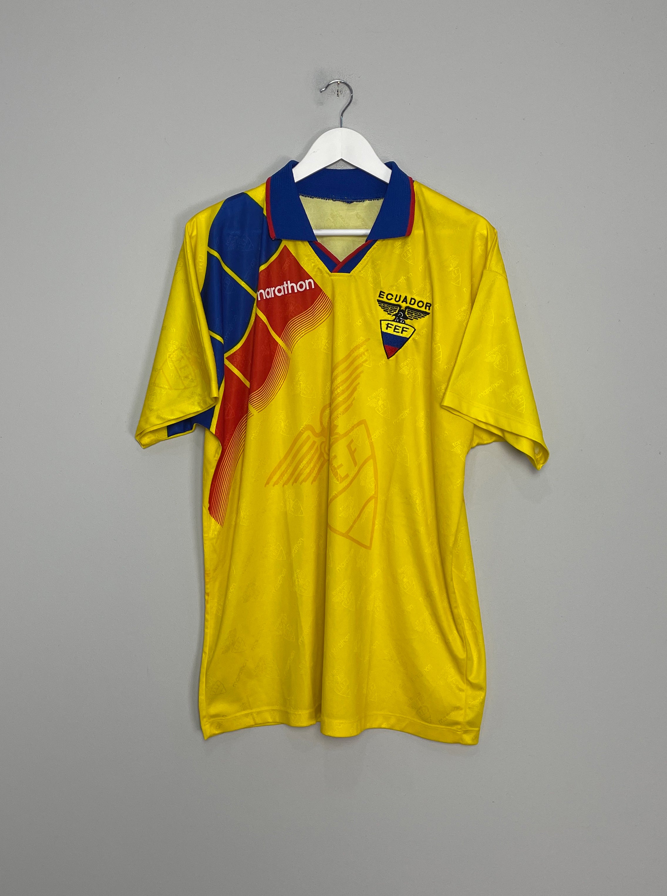 1996/98 ECUADOR HOME SHIRT (L) MARATHON