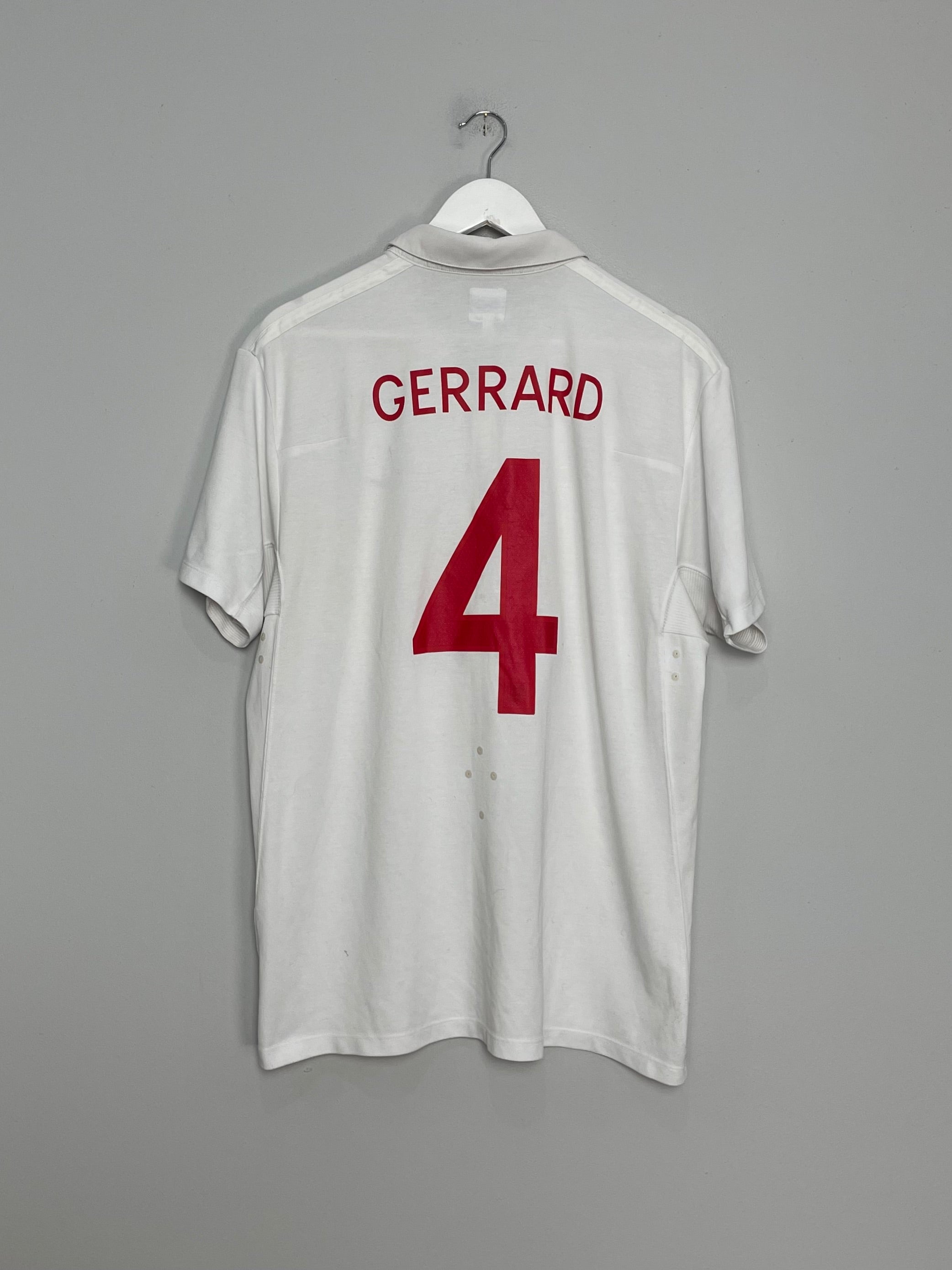 2010/11 ENGLAND GERRARD #4 HOME SHIRT (XL) UMBRO