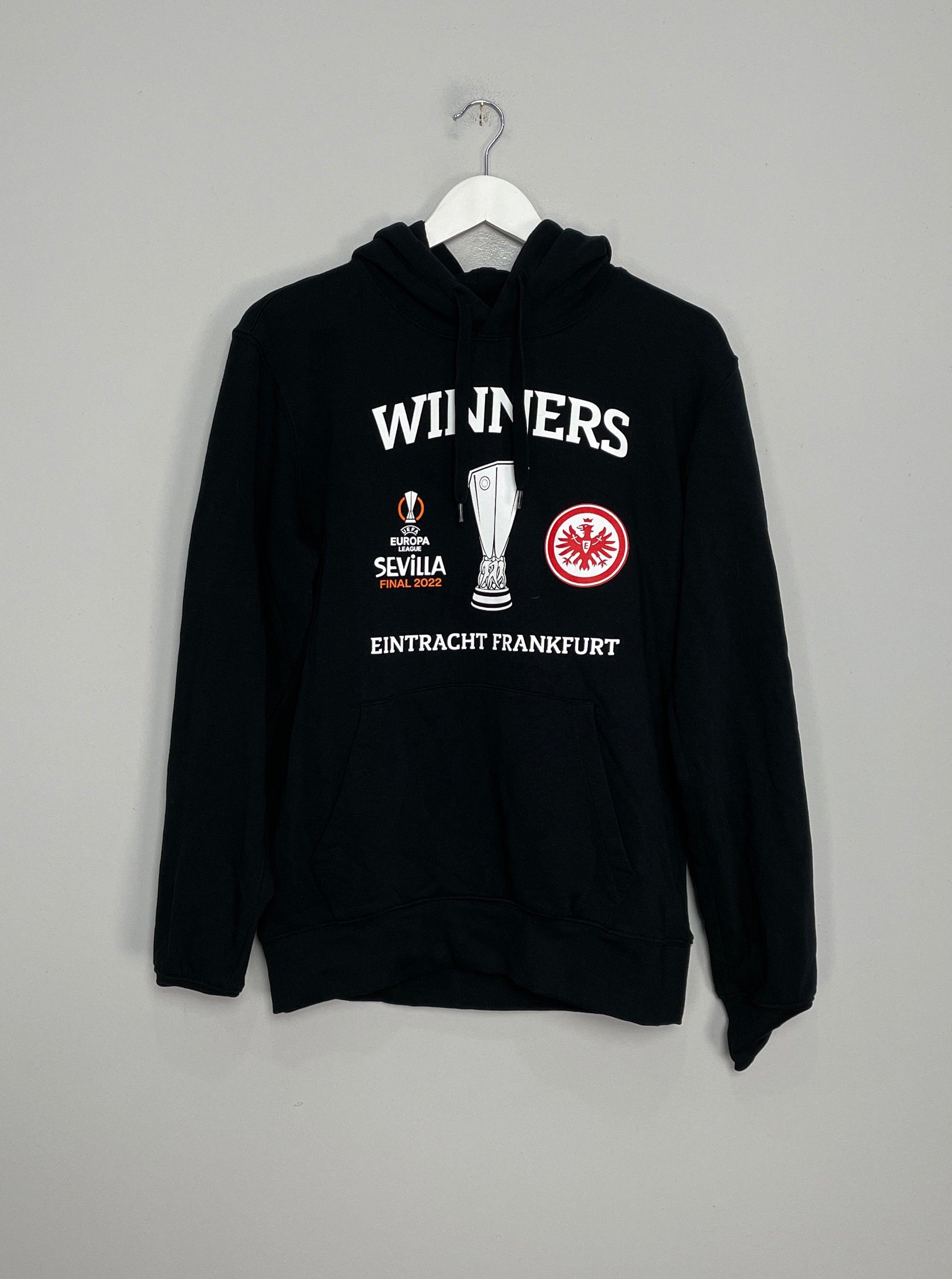 2022 EINTRACHT FRANKFURT EUROPA LEAGUE WINNERS HOODIE (M) OFFICIAL MERCHANDISE