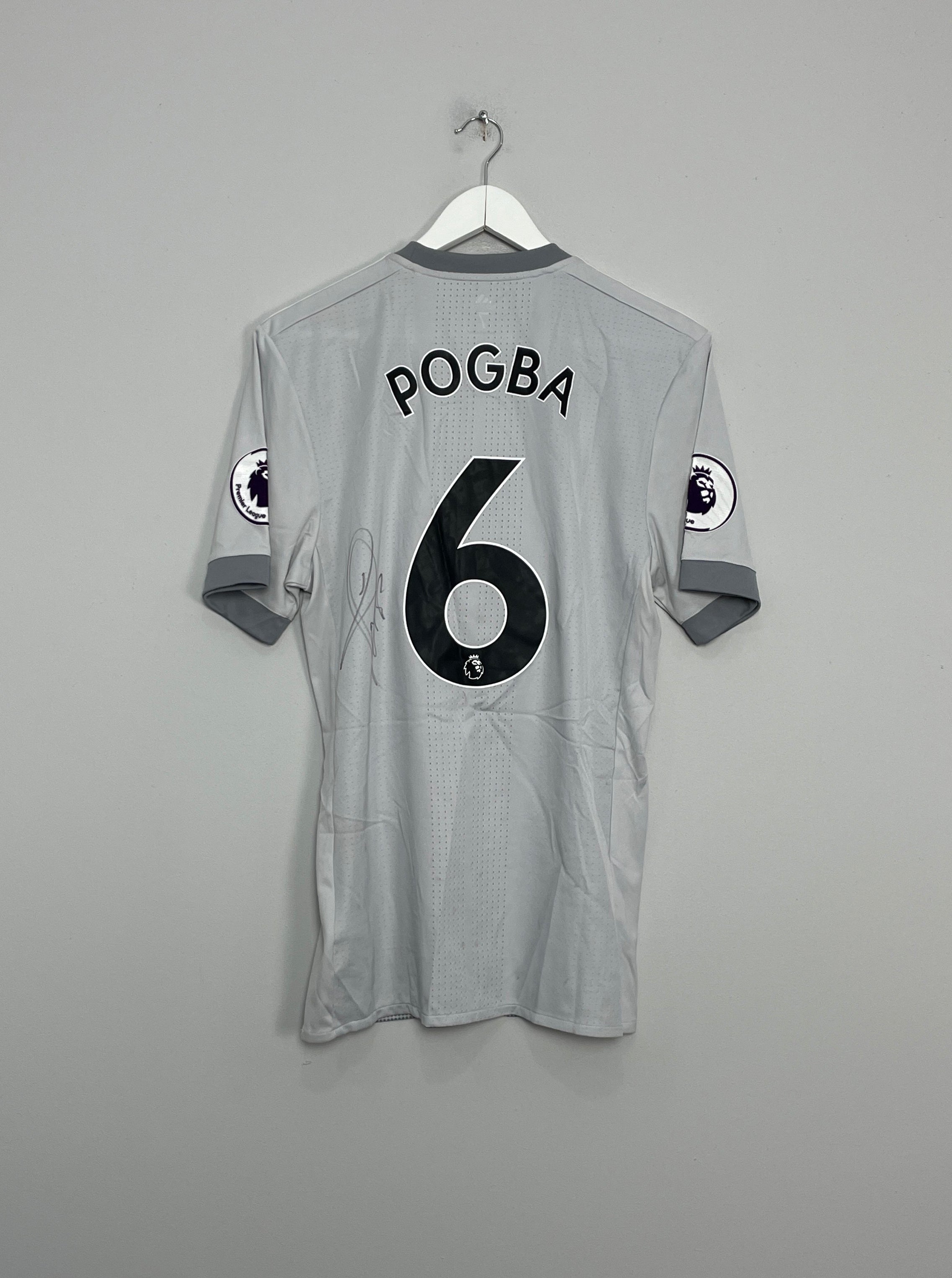 2017/18 MANCHESTER UNITED POGBA #6 *MATCH WORN + SIGNED* THIRD SHIRT (L) ADIDAS