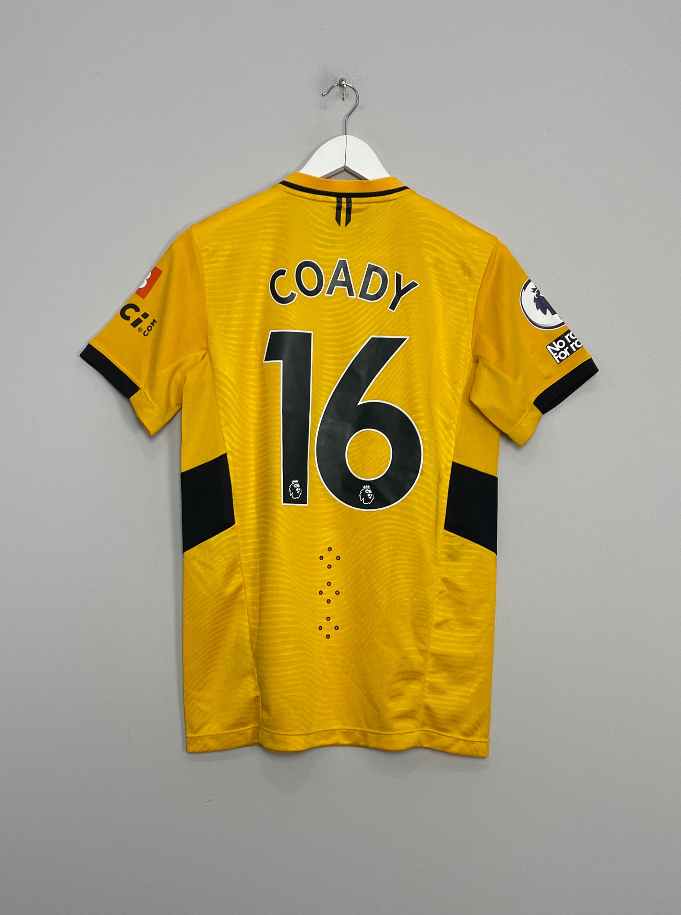 2021/22 WOLVES COADY #16 *MATCH WORN* HOME SHIRT (S) CASTORE