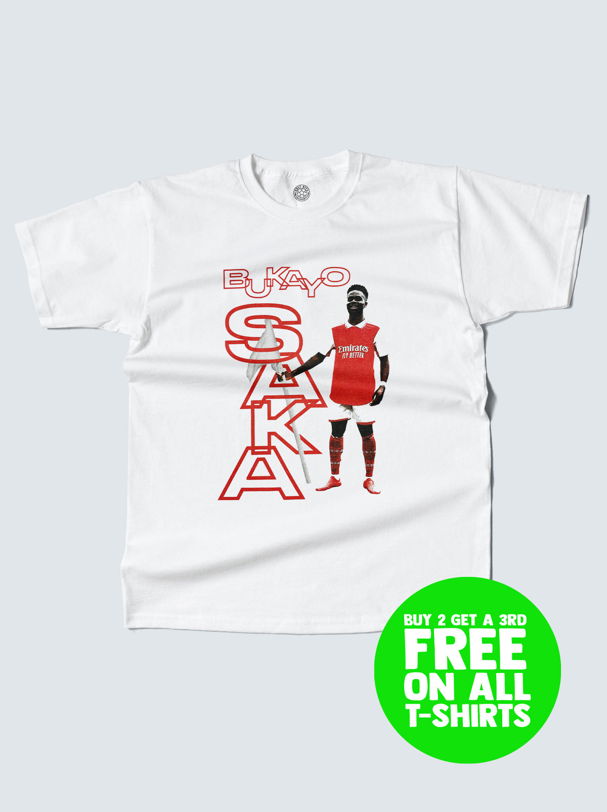 ARSENAL SAKA BOOTLEG TEE, XXL / Arsenal / White