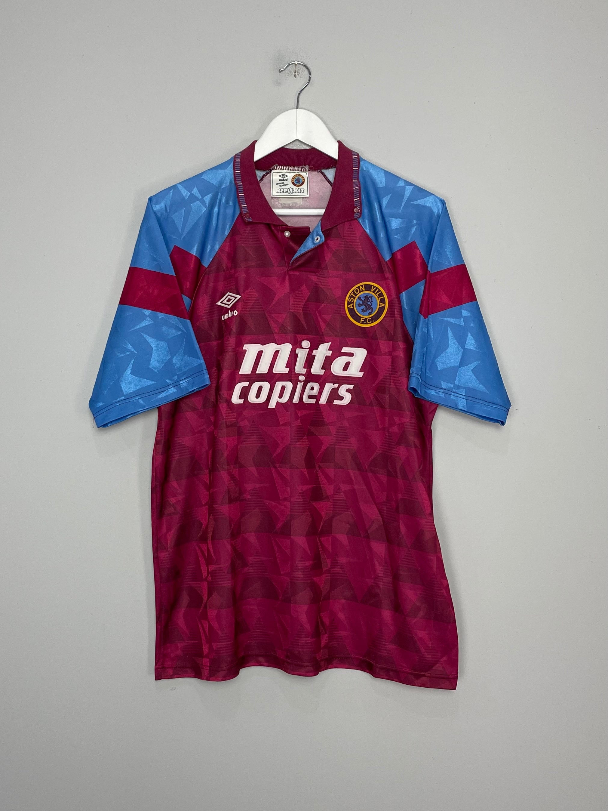 1990/92 ASTON VILLA HOME SHIRT (XL) UMBRO