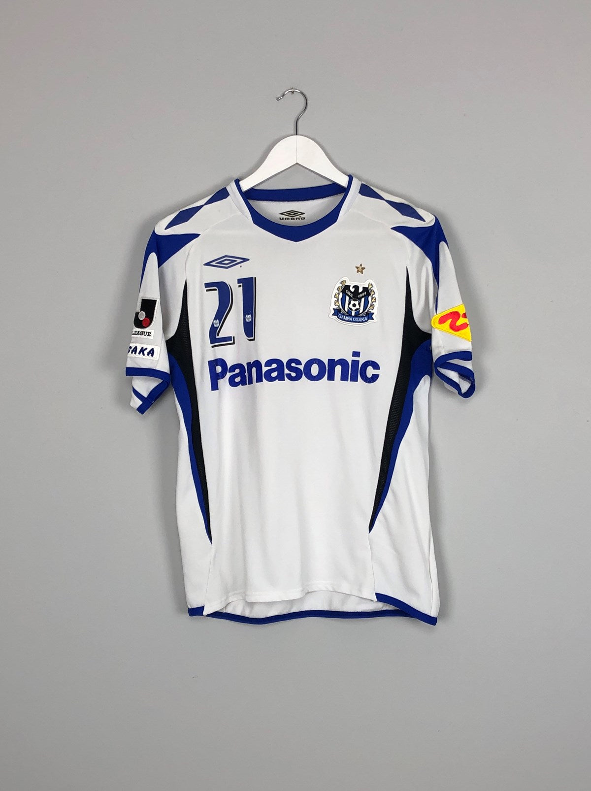 2007 GAMBA OSAKA KAJI #21 HOME SHIRT (S) UMBRO