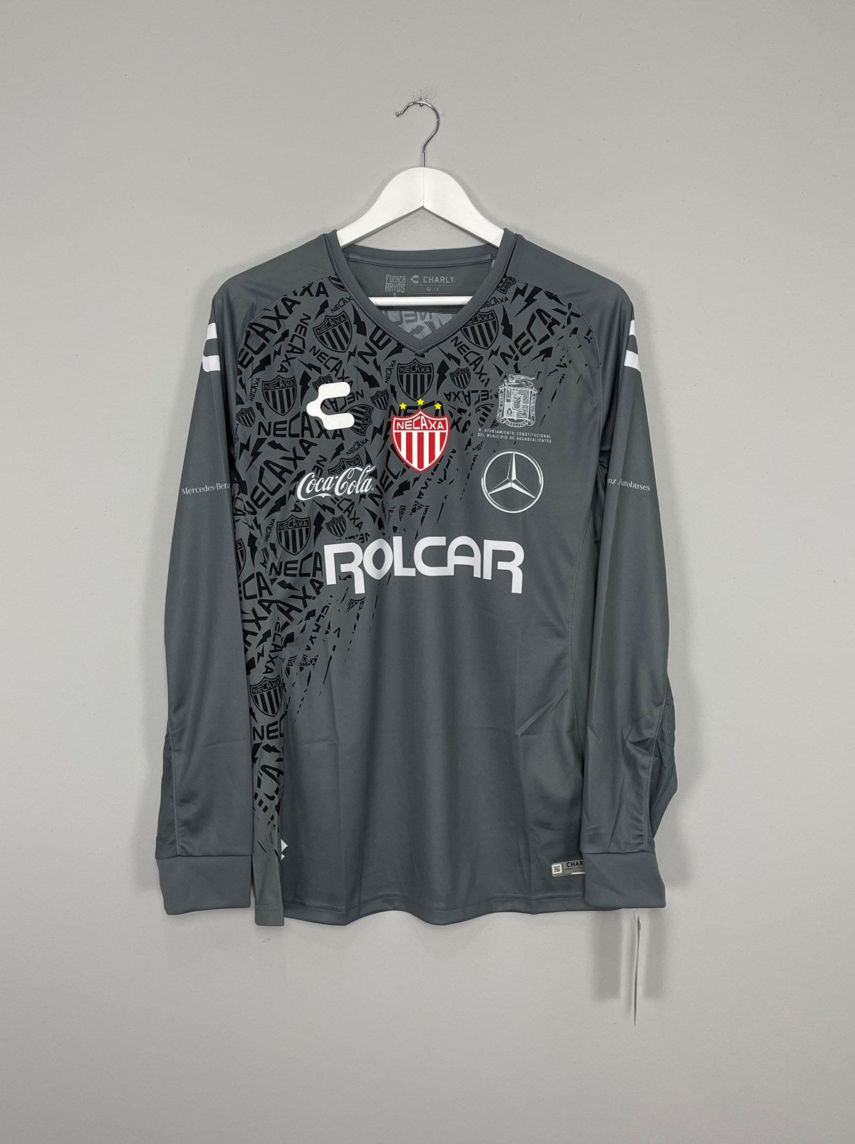 2019/20 NECAXA L/S AWAY SHIRT (MULTIPLE SIZES) CHARLY FUTBOL, Small / Other Mexican Clubs / 2019