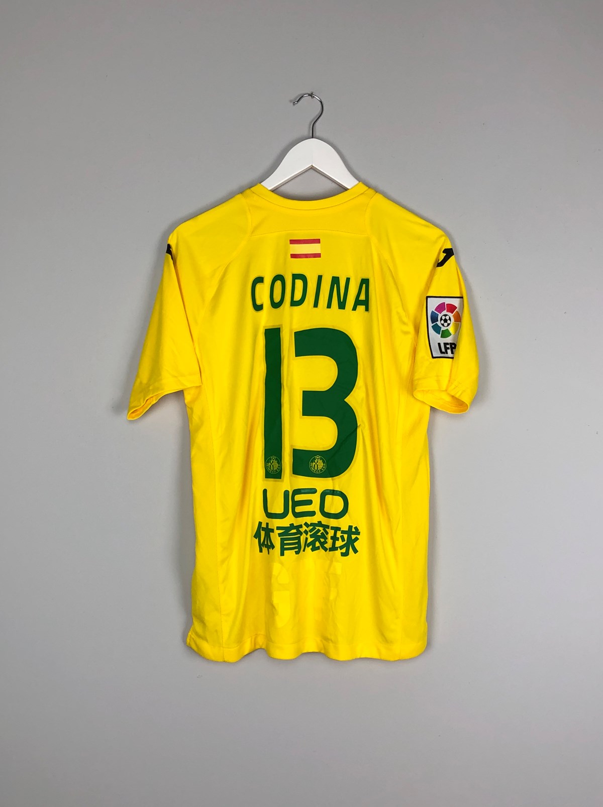 2013/14 GETAFE CODINA #13 *MATCH ISSUE* GK FOOTBALL SHIRT (M) JOMA