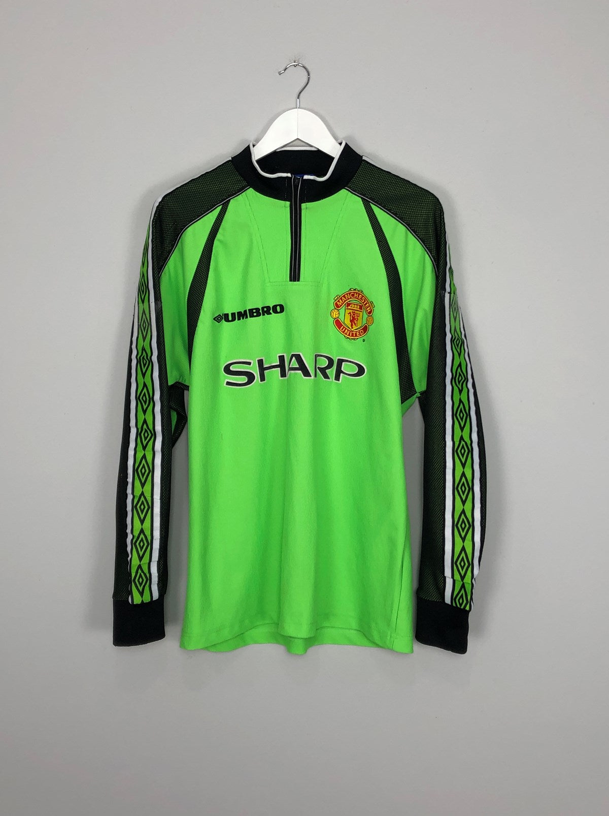 1998/99 MANCHESTER UNITED GK SHIRT (M) UMBRO