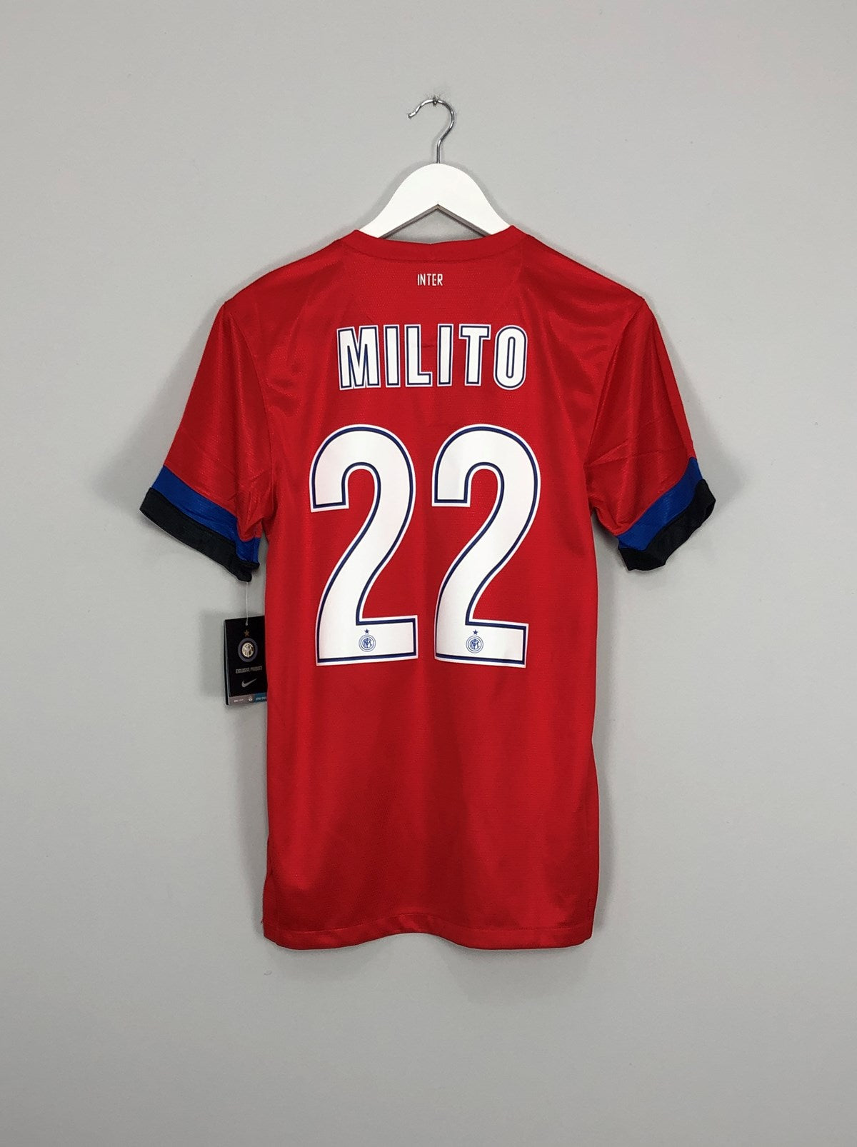 2012/13 INTER MILAN MILITO #22 *BNWT* AWAY SHIRT (S) NIKE