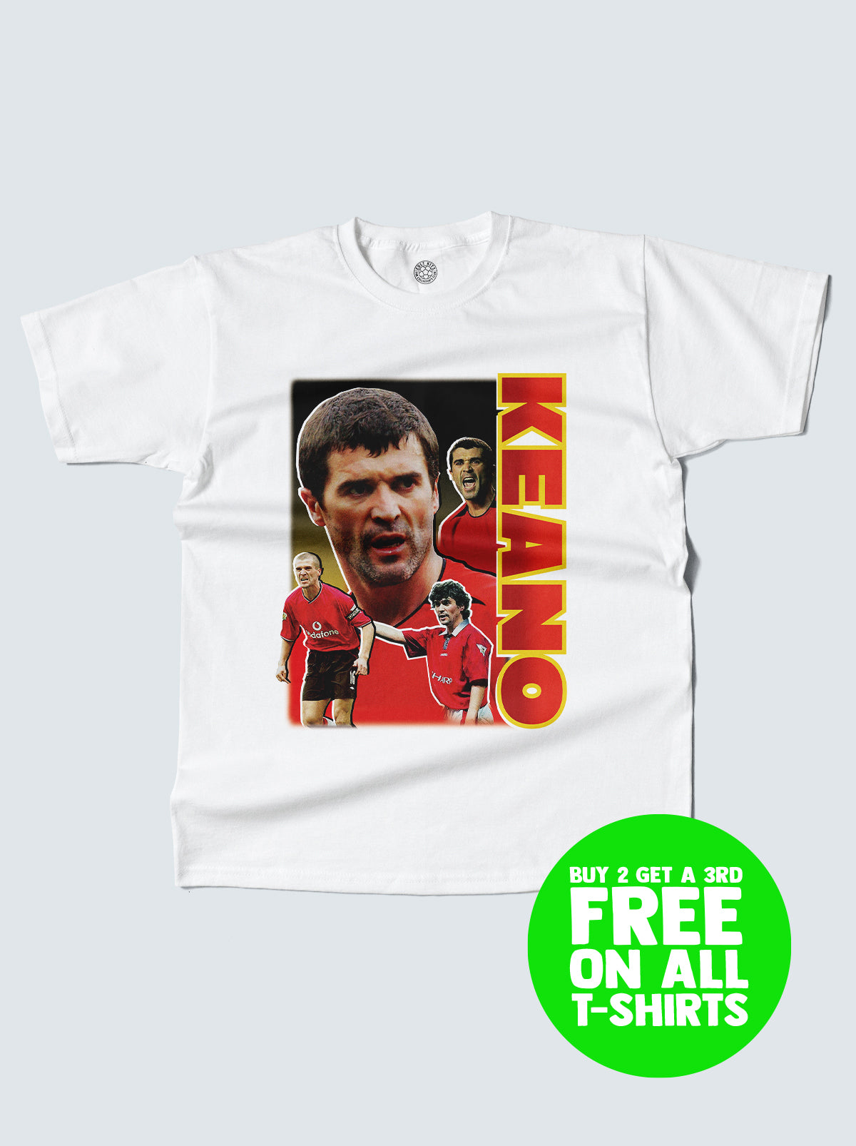 MANCHESTER UNITED KEANO BOOTLEG TEE, XXL / Manchester United / White