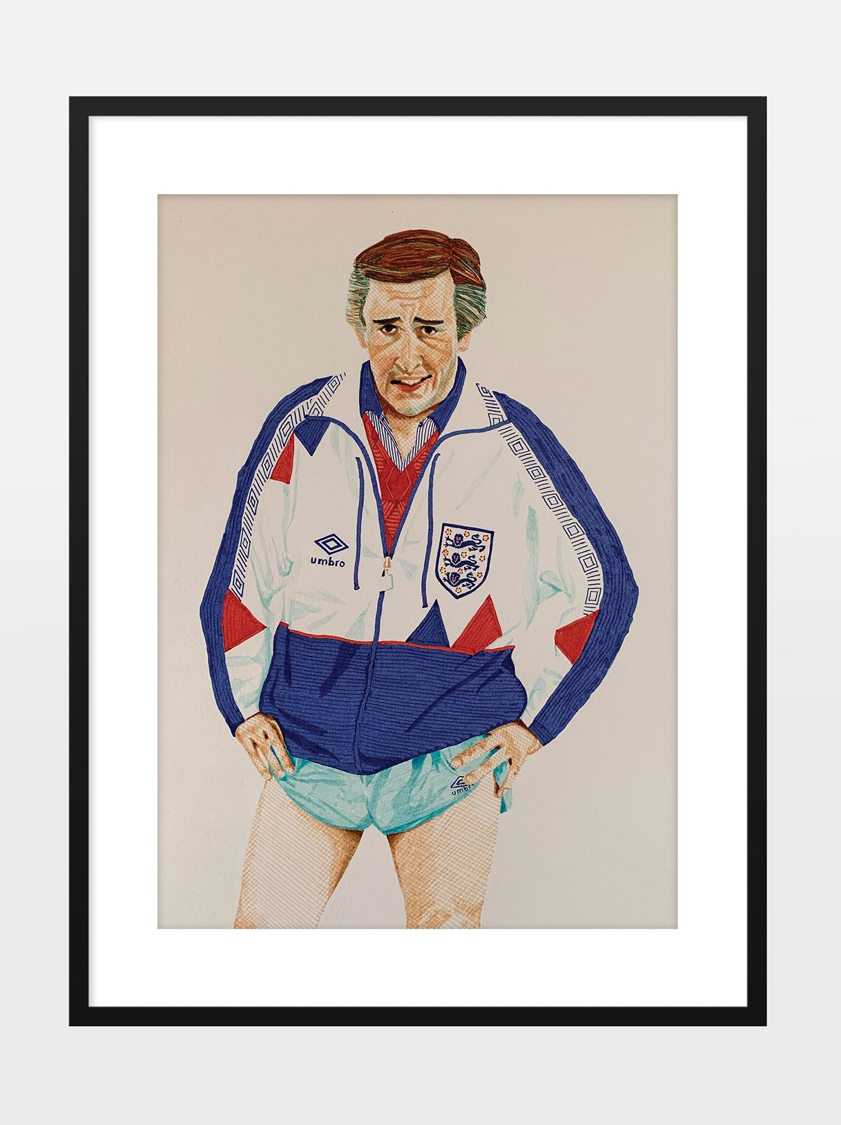 1990 ALAN FOR ENGLAND A3 PRINT