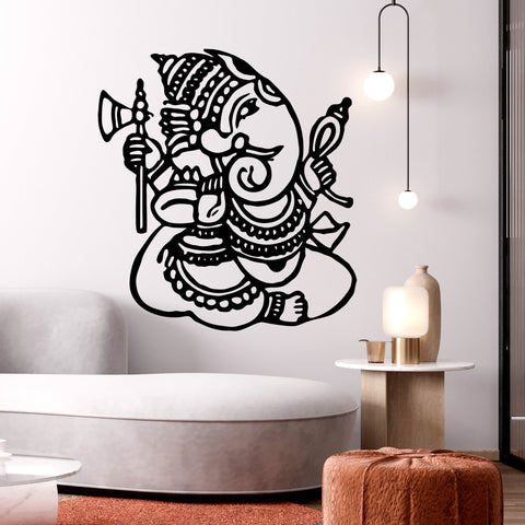 Lord Ganesha Premium Quality Wall Sticker at DecorGlance