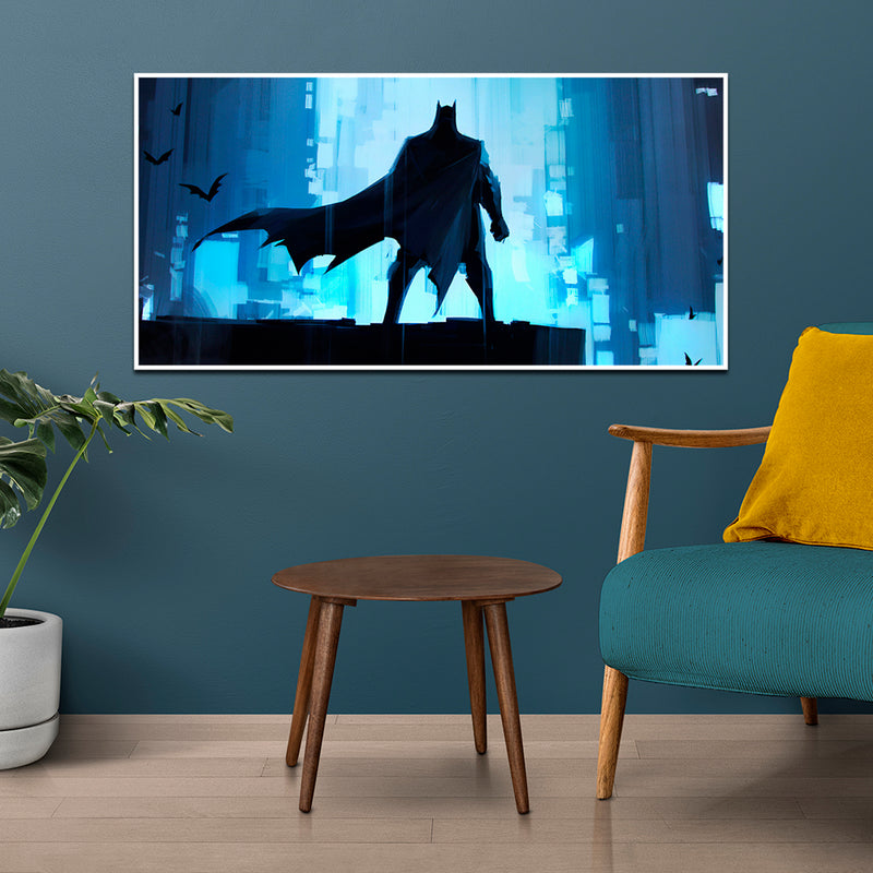 Batman Abstract Canvas Floating Frame Wall Painting – DecorGlance