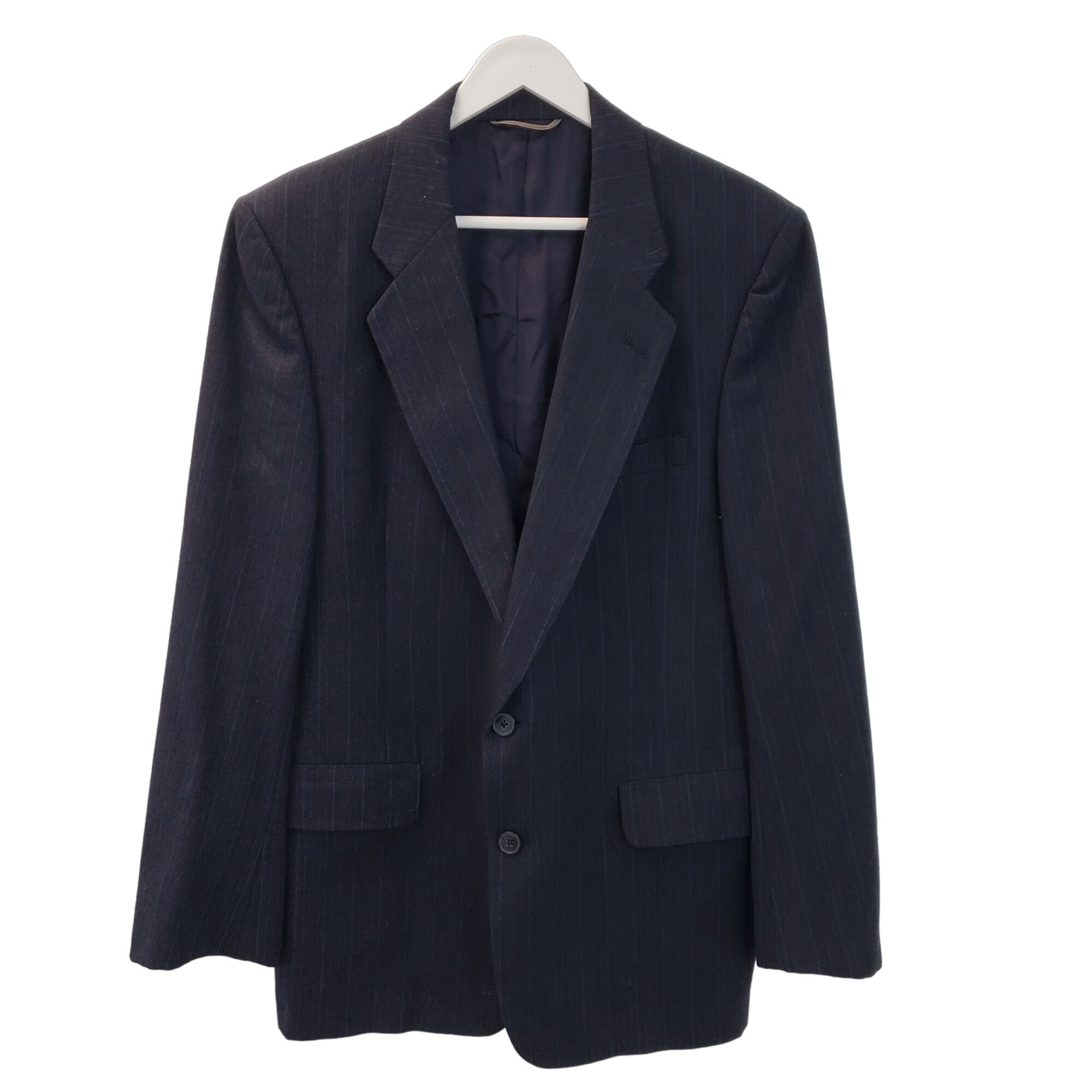 Christian Dior Wool Pinstripe Two Button Sport Coat Blazer Size 44R
