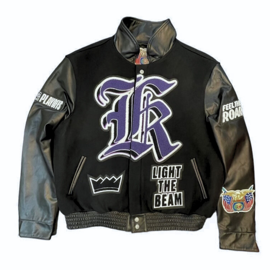 LAS VEGAS RAIDERS WOOL & LEATHER VARSITY JACKET – Jeff Hamilton Shop