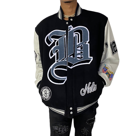 LAS VEGAS RAIDERS WOOL & LEATHER VARSITY JACKET – Jeff Hamilton Shop