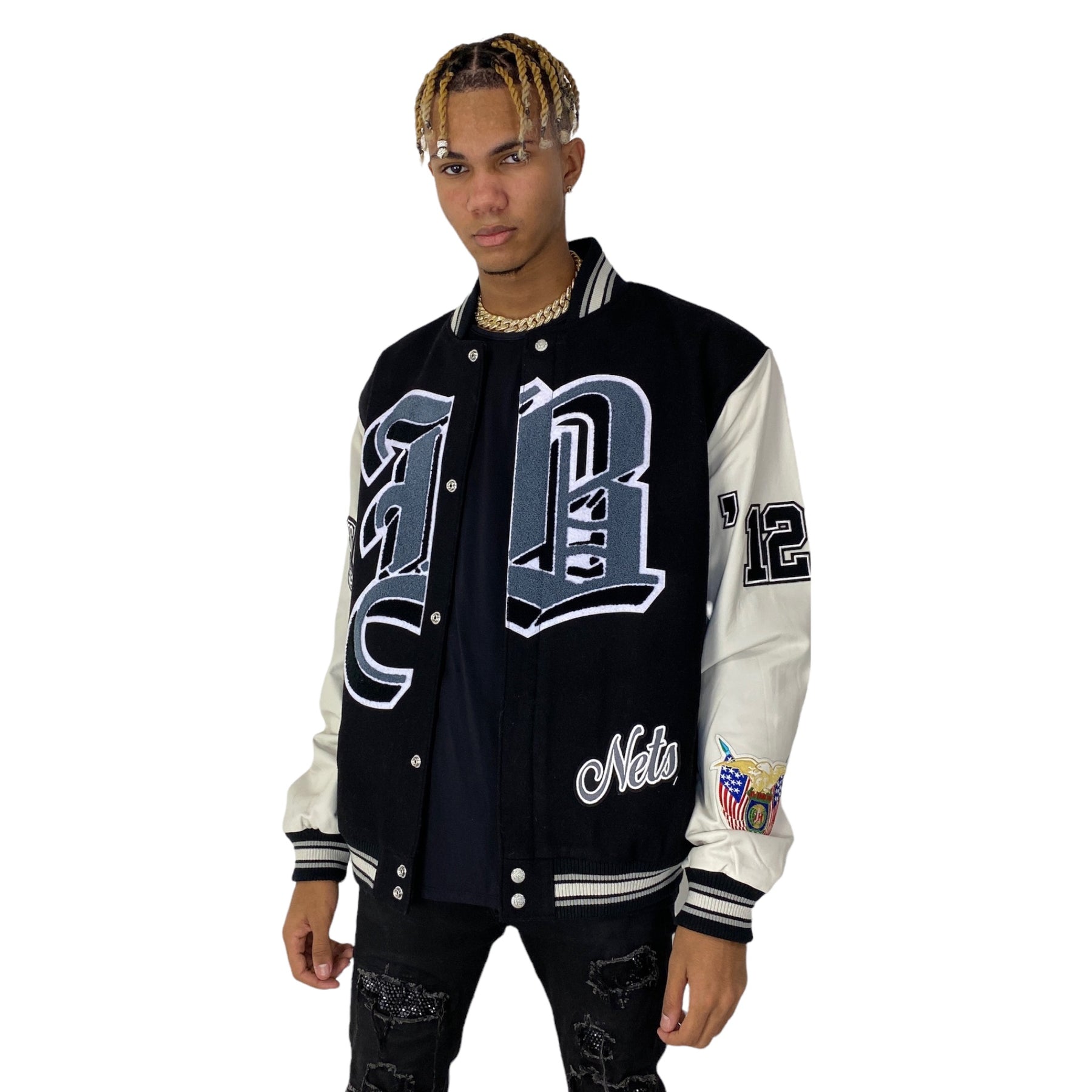 brooklyn nets baseball jacket