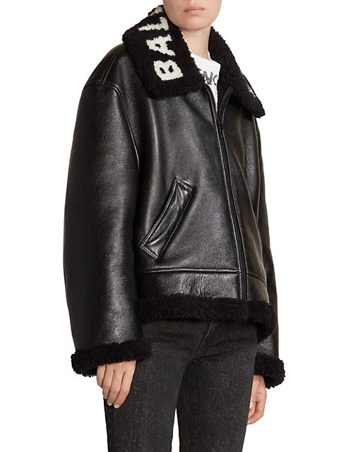 balenciaga leather jacket sizing