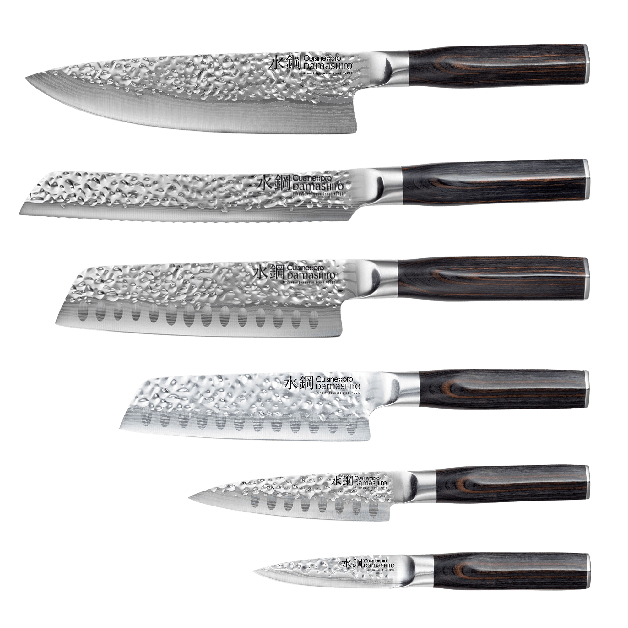 DFITO 9-Piece Kitchen Knife Set, Stainless Steel Professional