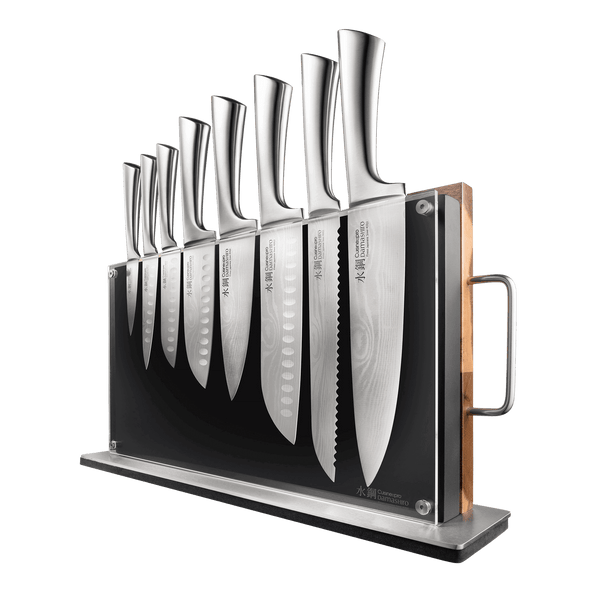 Power A Damashiro 7-Piece Kin Knife Block Set in Stainless Steel