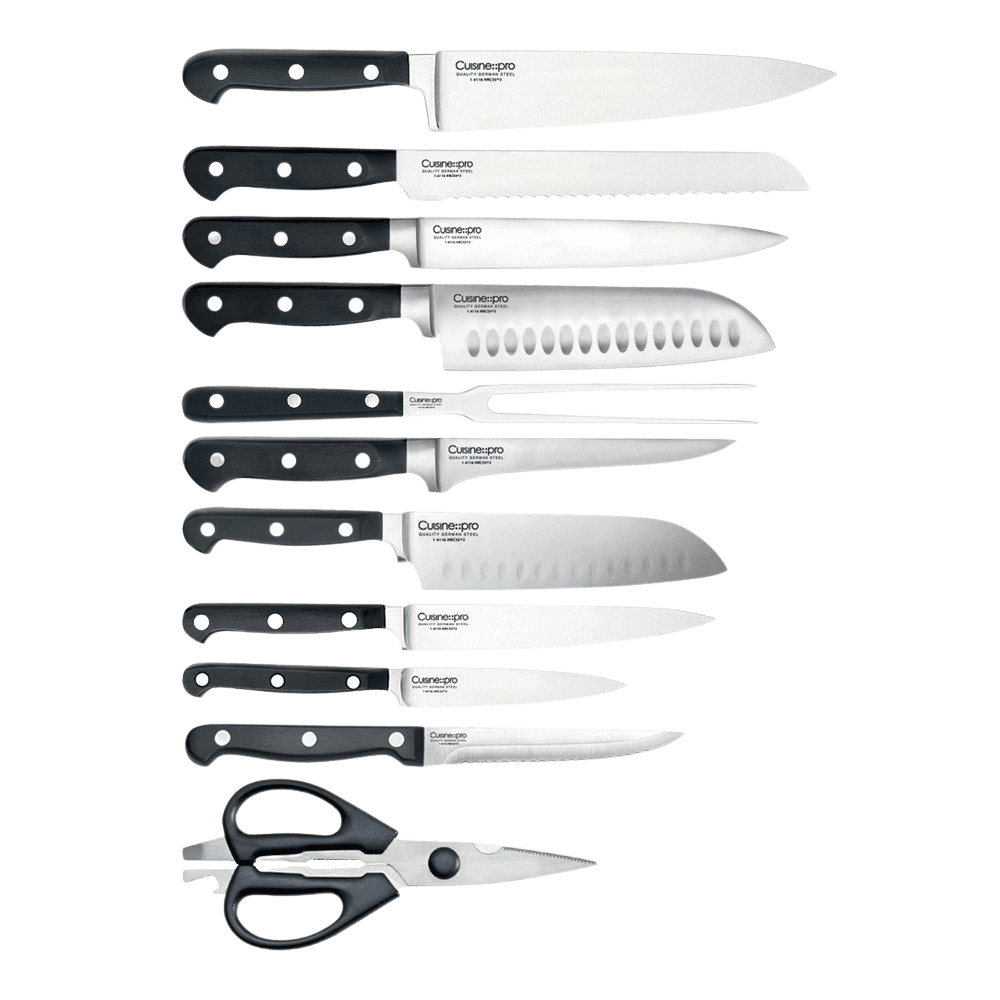 9-Piece Bundle Master Chef Knife Set + Stainless Steel Block