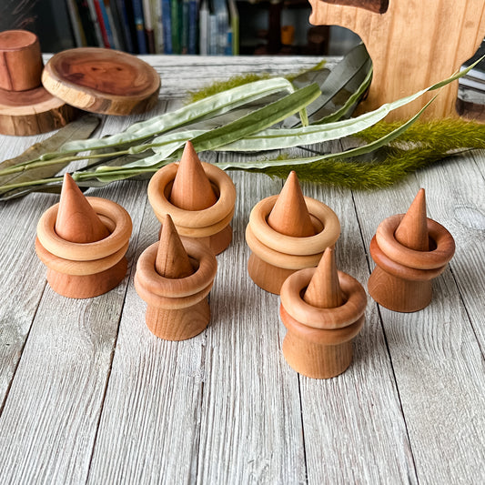 Balls, Rings, & Bowls, Natural Wooden Loose Parts