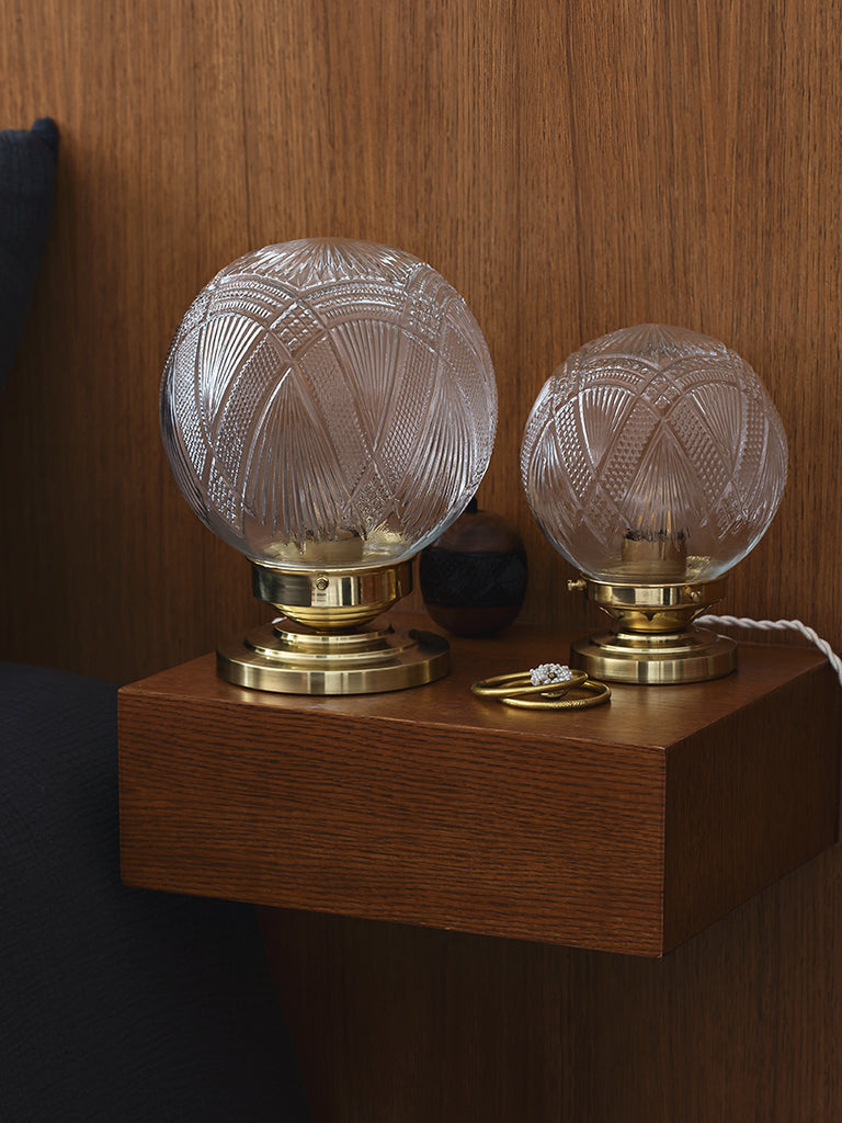 NAMFHZW Lampe de table globe en verre blanc laiteux LED avec